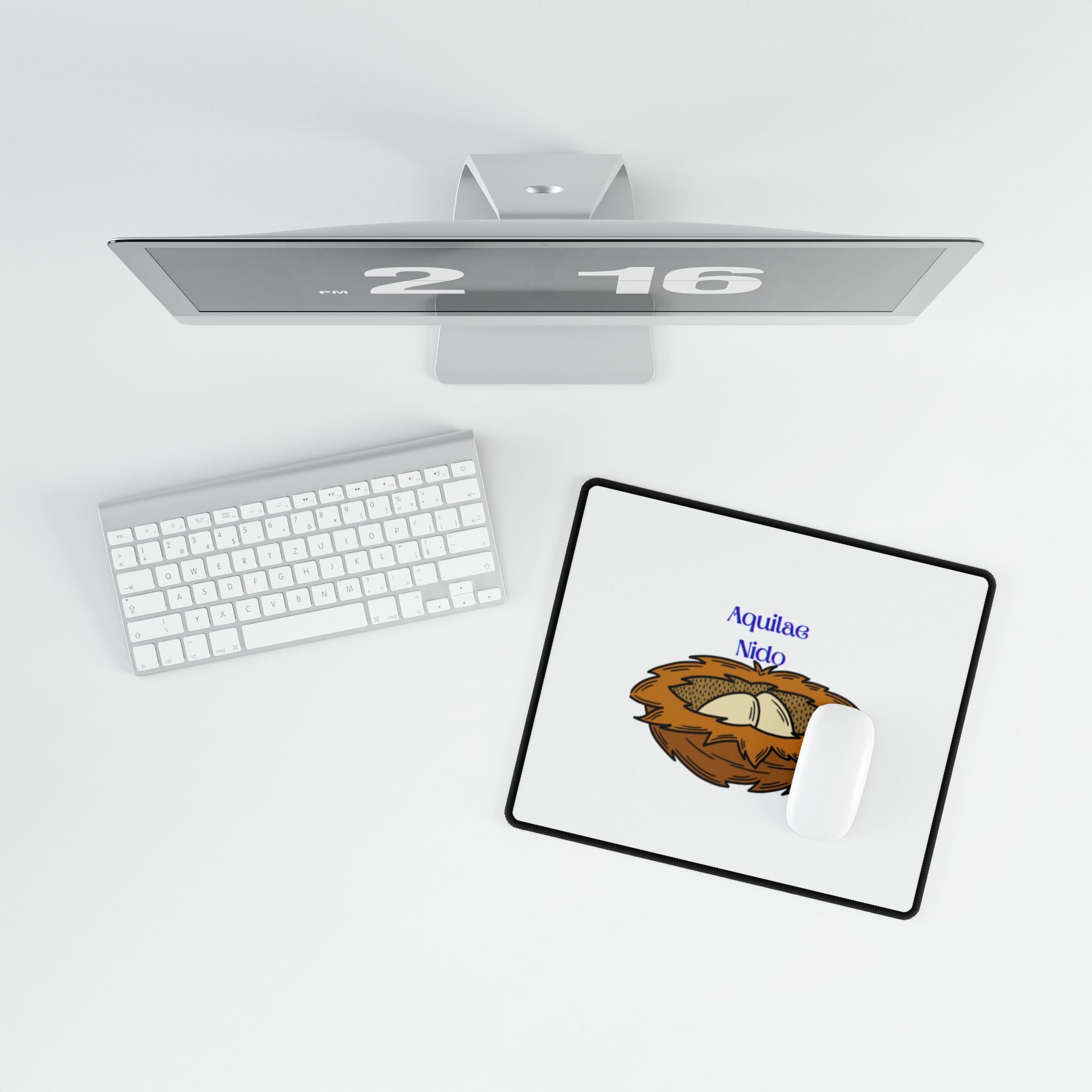 Aquilae Nido Nest Illustration Desk Mat | Large Mousepad