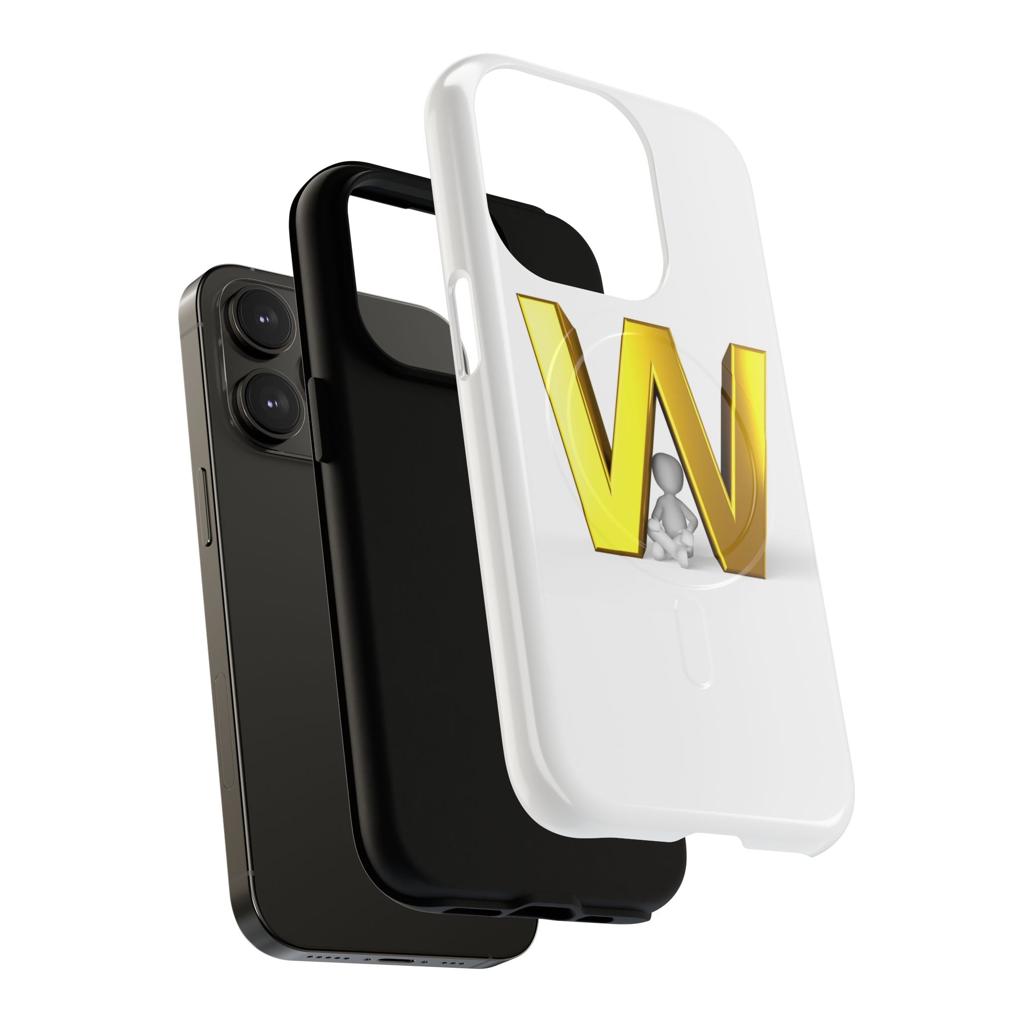 Gold Letter W Monogram Phone Case | Tough Magnetic Case