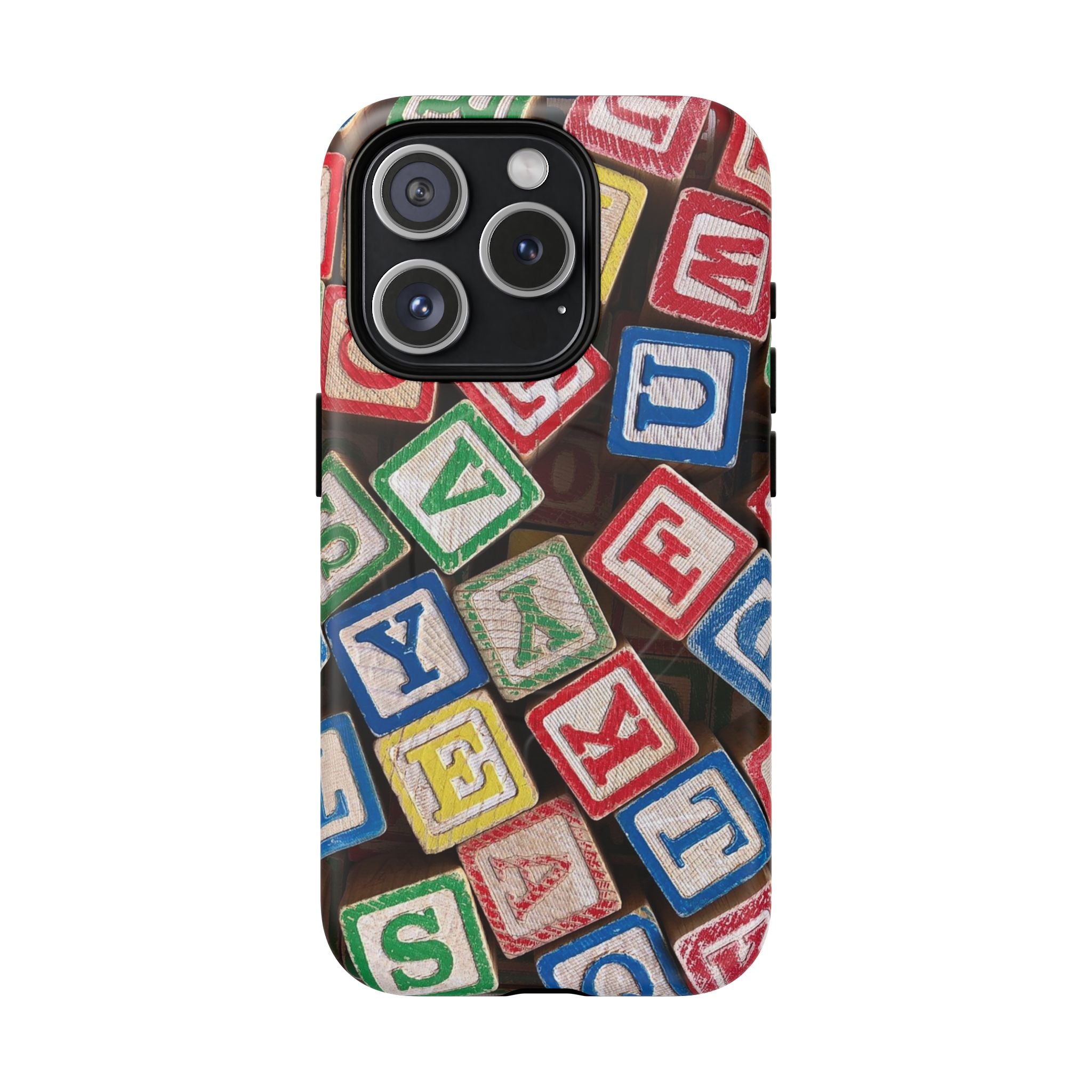 Vintage Alphabet Blocks Phone Case | Tough Magnetic Case