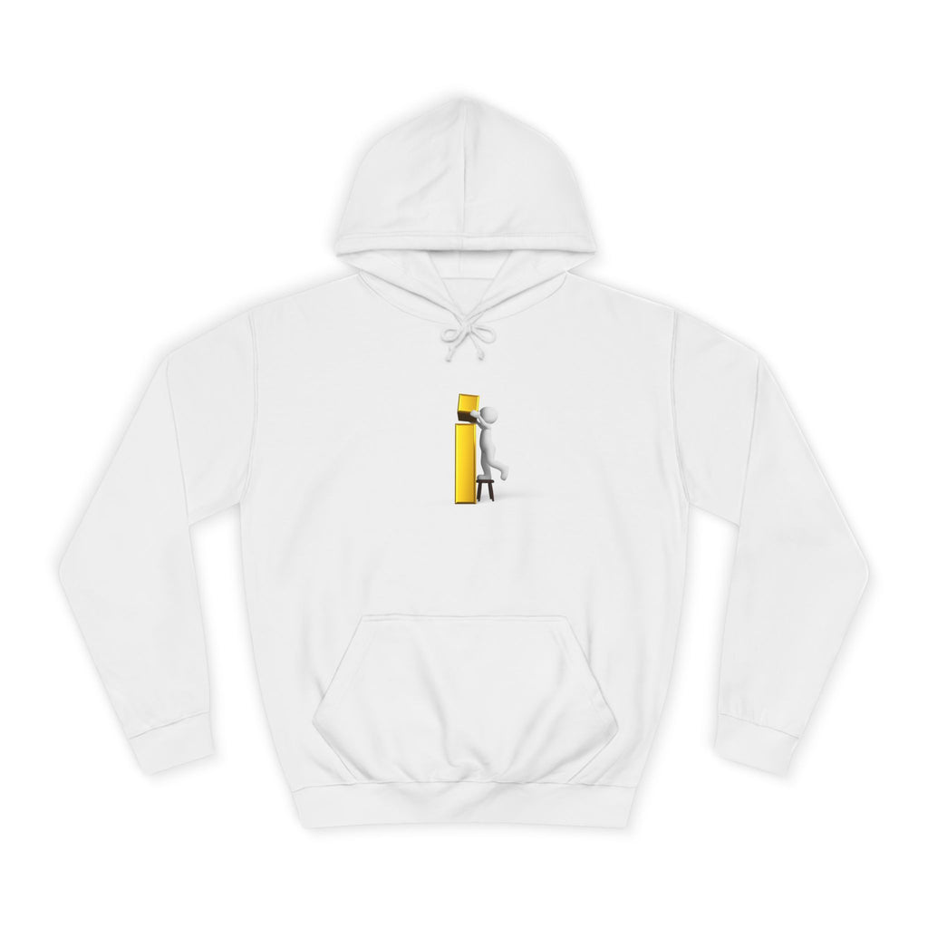 Stick Figure Building Letter i Hoodie | Minimal Illustration