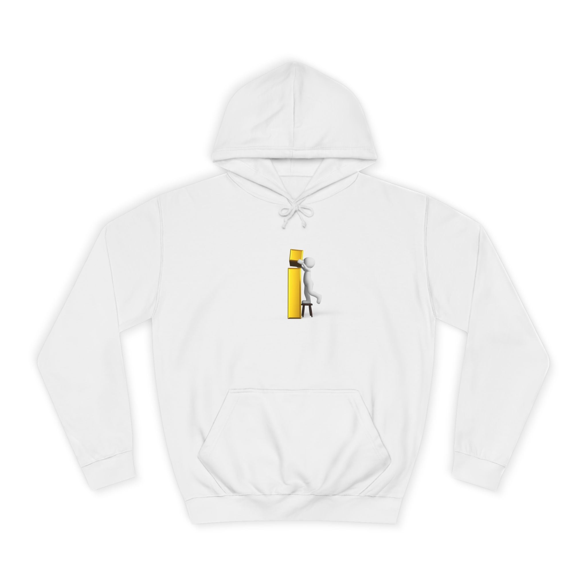 Stick Figure Building Letter i Hoodie | Minimal Illustration
