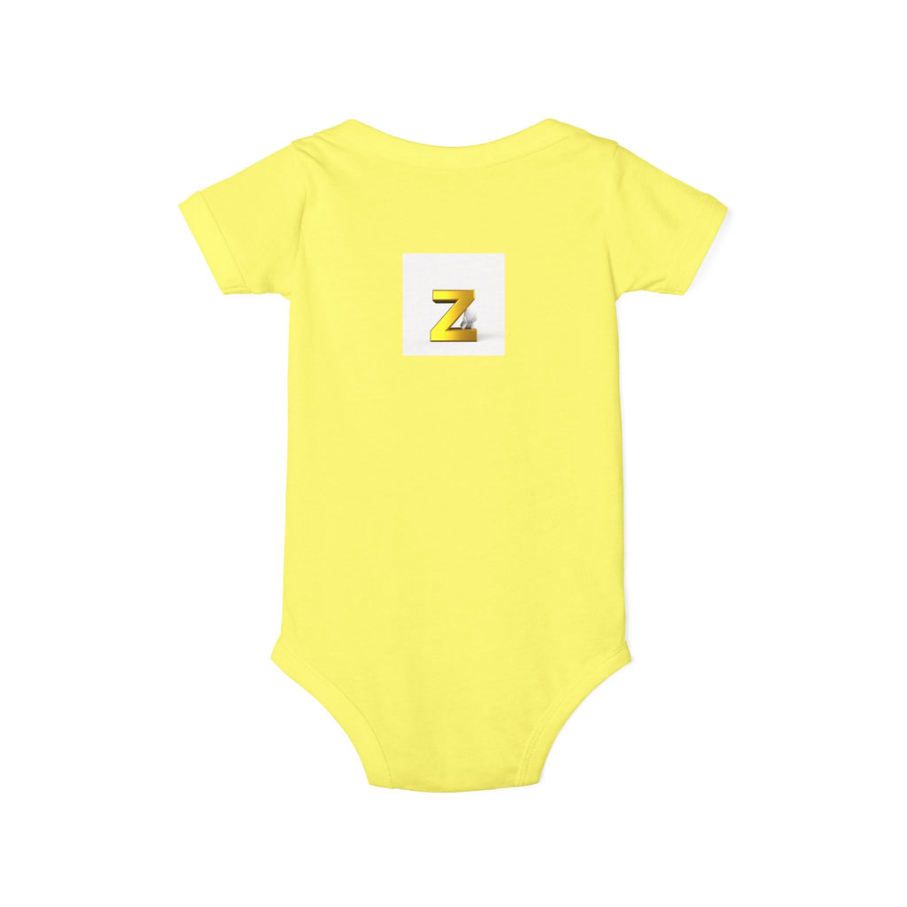 Gold Letter Z Infant Onesie | Baby Bodysuit Monogram