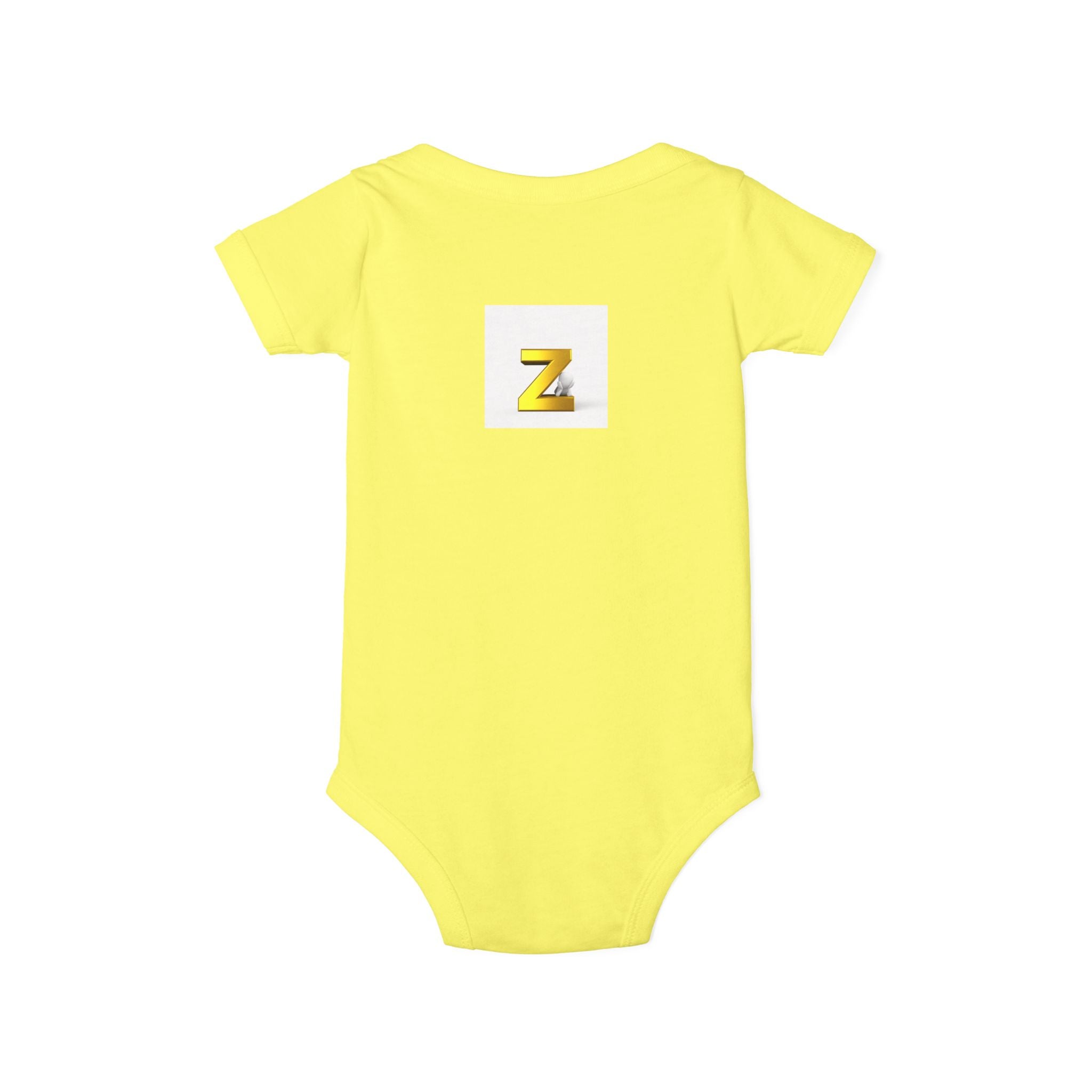 Gold Letter Z Infant Onesie | Baby Bodysuit Monogram