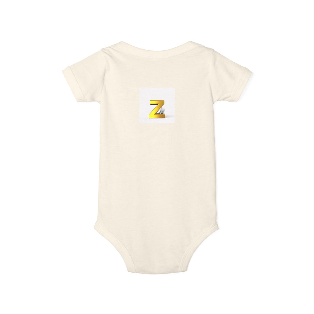 Gold Letter Z Infant Onesie | Baby Bodysuit Monogram