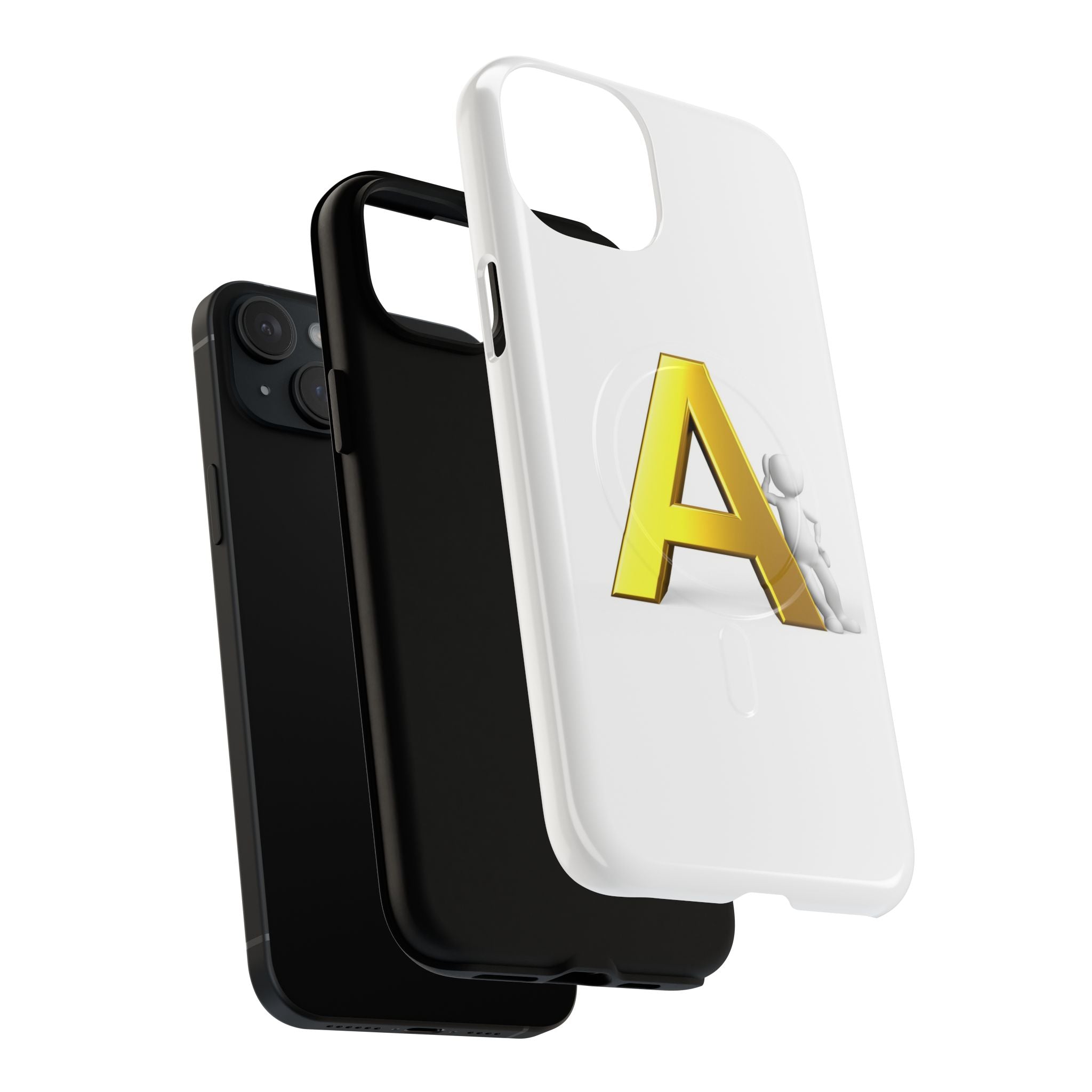 Gold Letter A Phone Case | Tough Magnetic Case, Initial Monogram