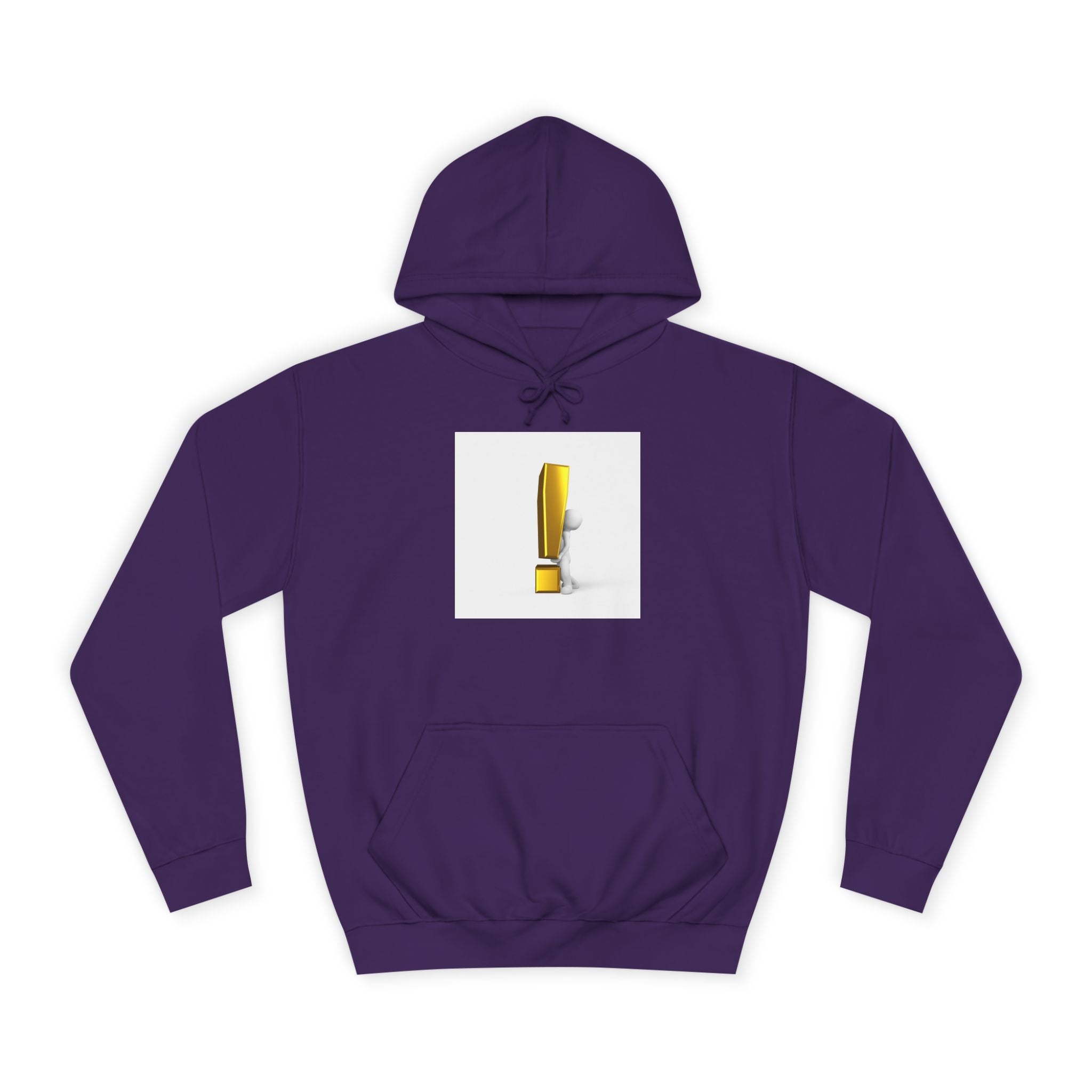 Gold Exclamation Mark Hoodie | Minimal Symbol Sweatshirt
