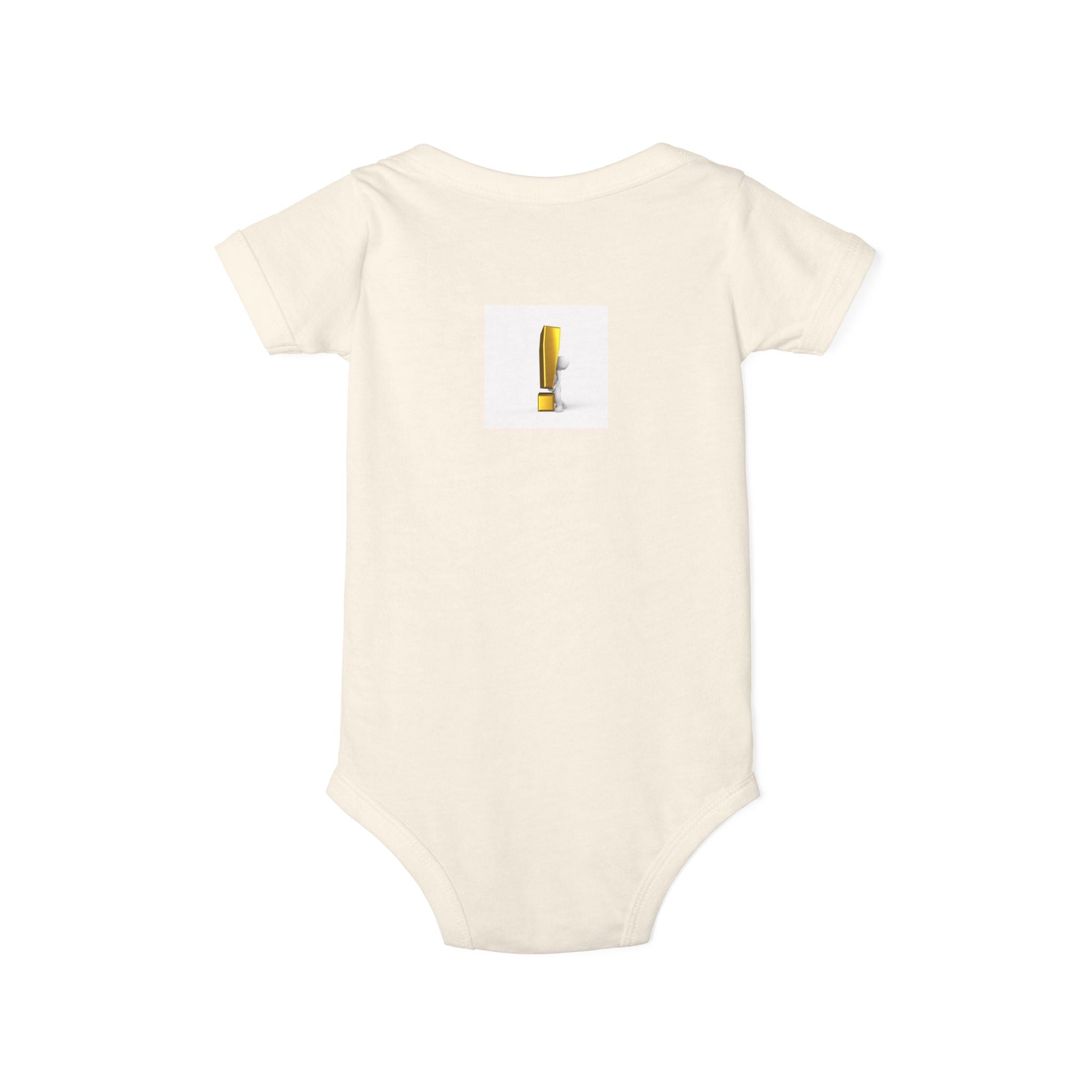 Yellow Exclamation Mark Onesie | Infant One Piece, Minimal Baby Bath Art