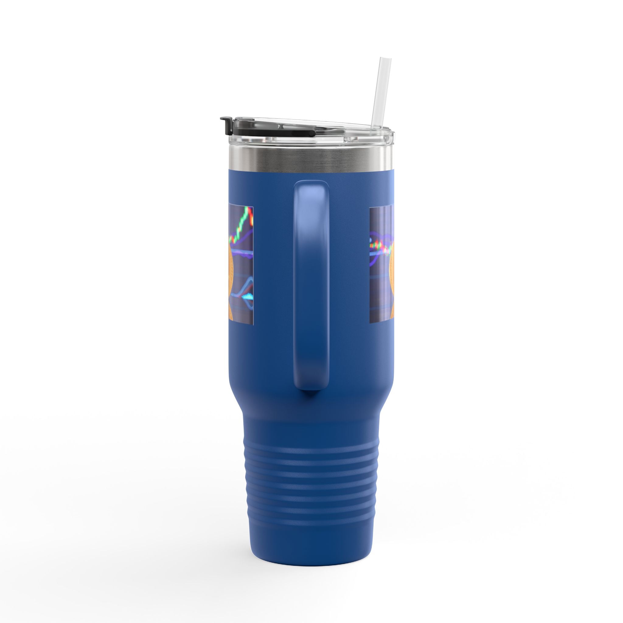 Litecoin Crypto Coin with Price Chart Tumbler | 40oz Insulated Travel Mug