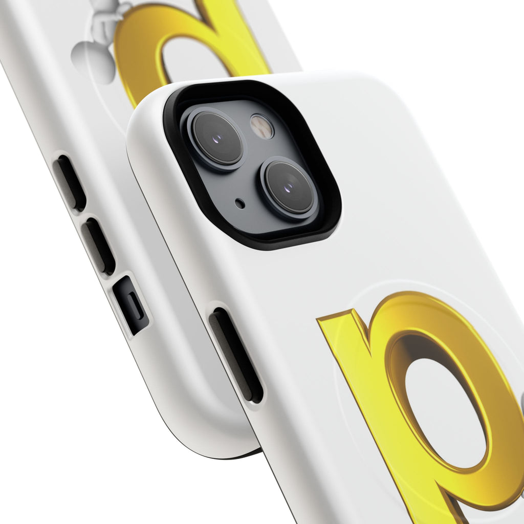 3D Gold Letter P Phone Case | Tough Magnetic Phone Case