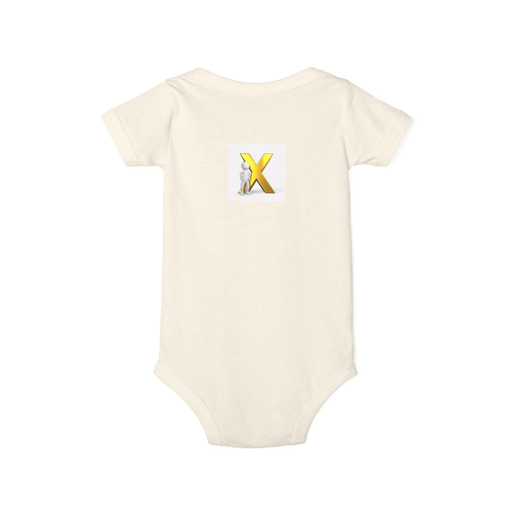 Yellow Letter X  Infant Onesie | Baby Bodysuit