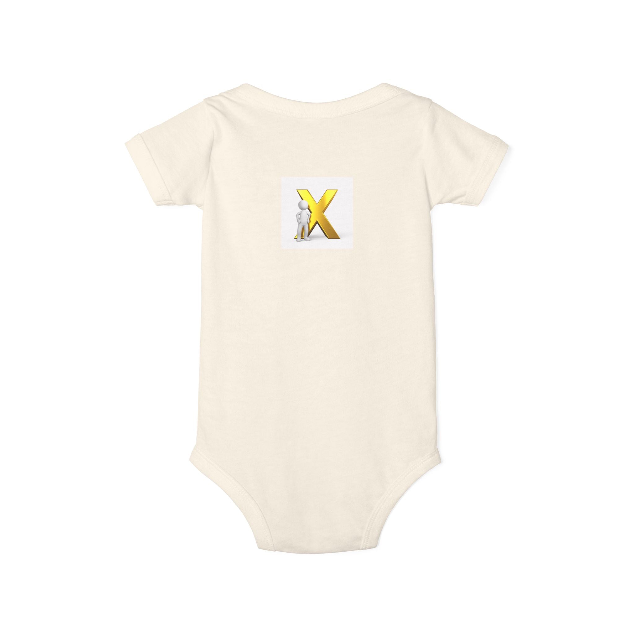 Yellow Letter X  Infant Onesie | Baby Bodysuit