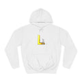 3D Letter L with Figure Hoodie | Initial L Sweatshirt