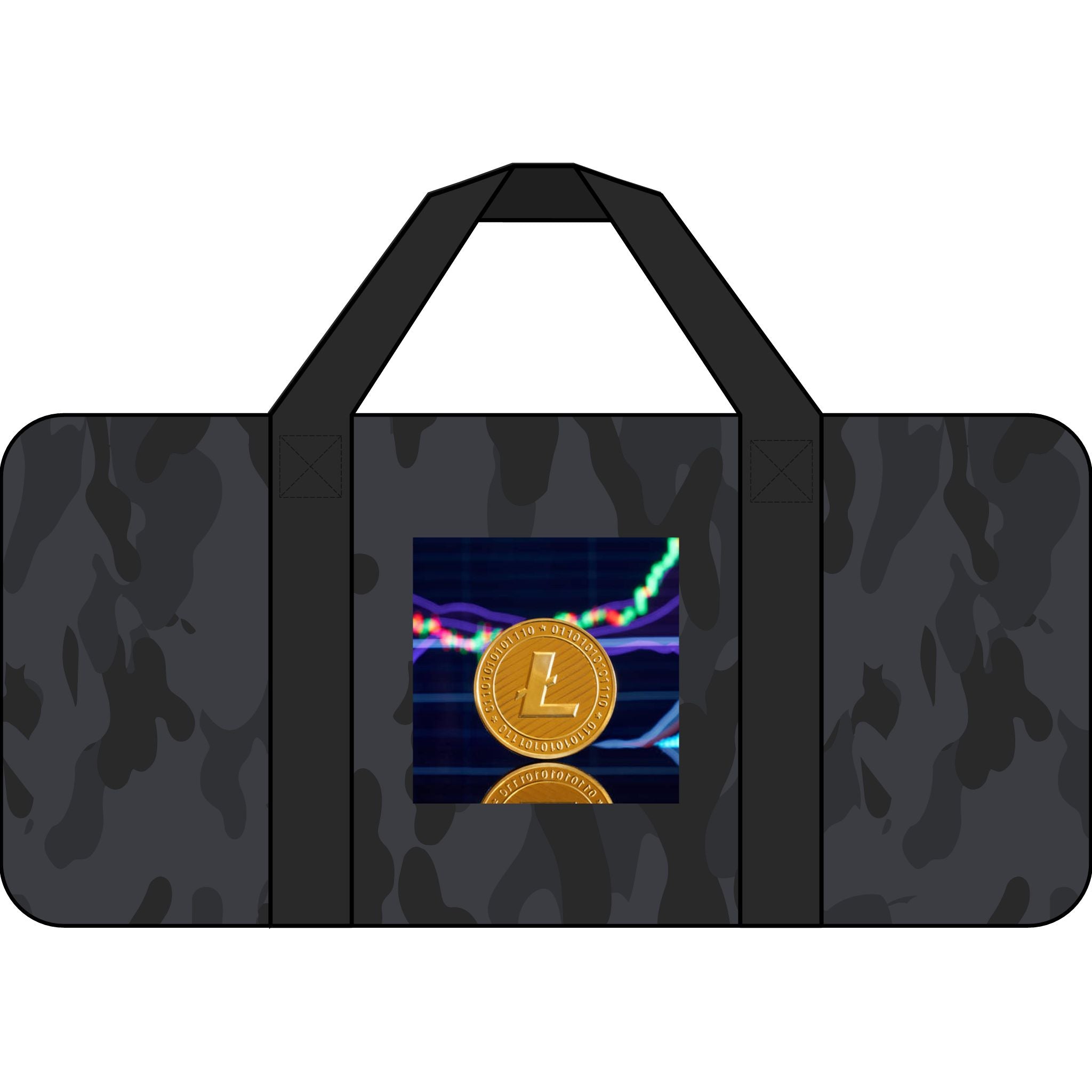 Litecoin Crypto Coin Duffel Bag | Cryptocurrency Logo Travel Gym Bag