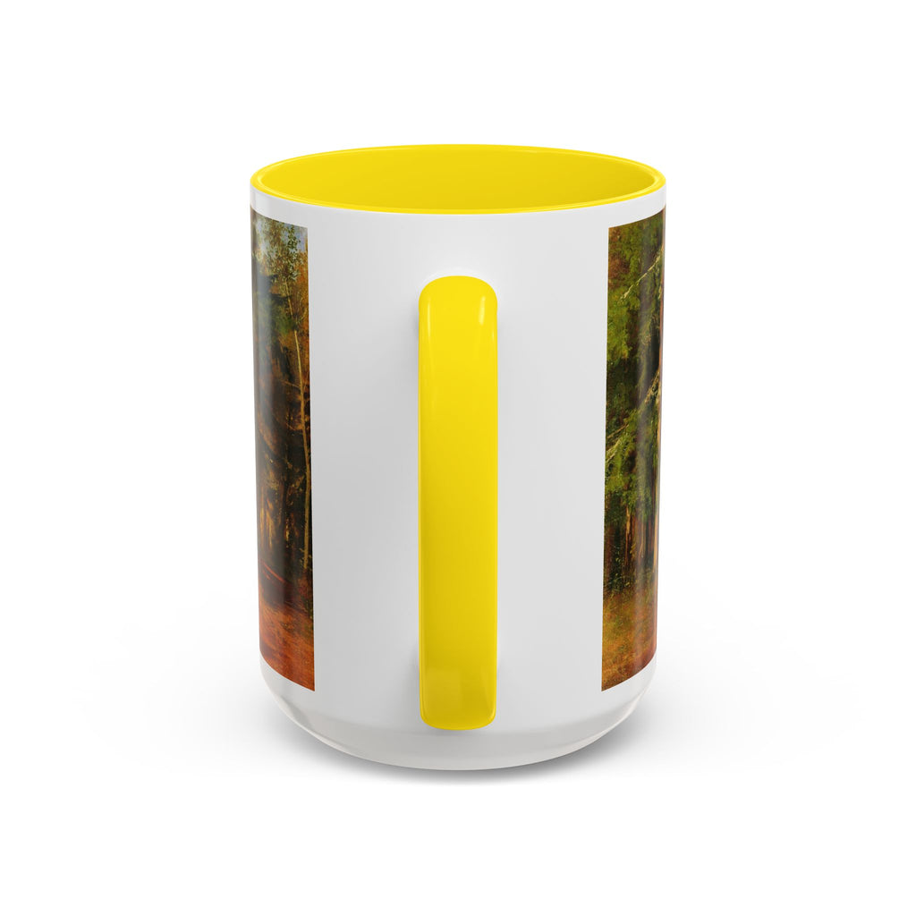 Waldweg-Malerei Tasse | Akzent-Kaffeetasse 11oz 15oz