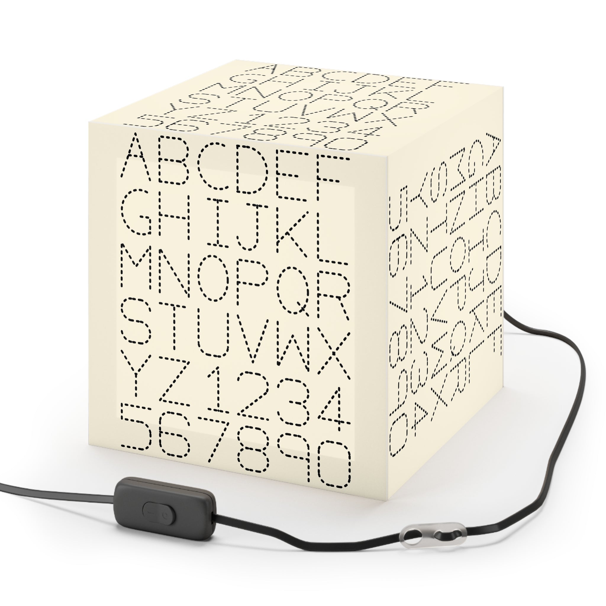 Dotted Alphabet Light Cube Lamp | ABC 123 Nursery Nightlight
