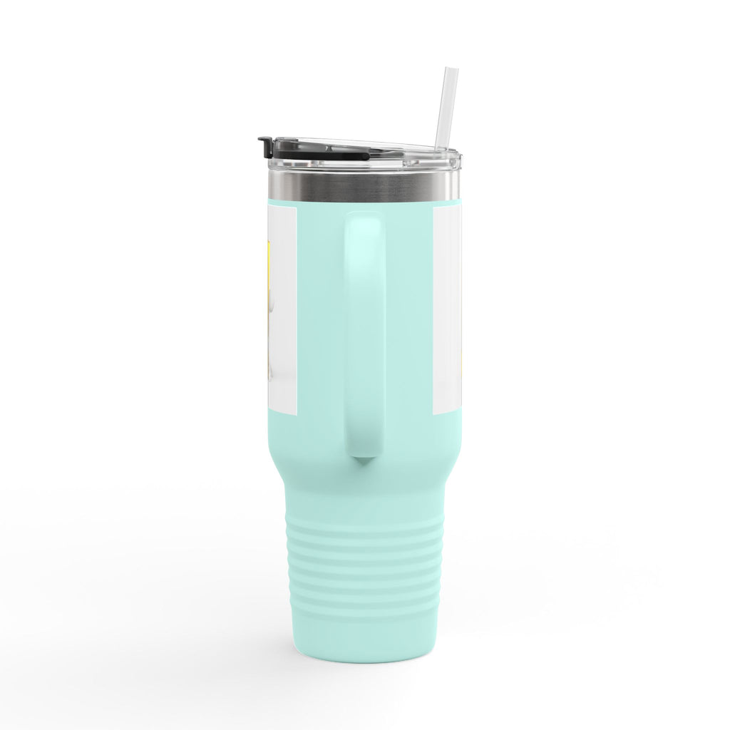 3D Character with Gold Exclamation Mark Travel Mug | 40oz Insulated Tumbler