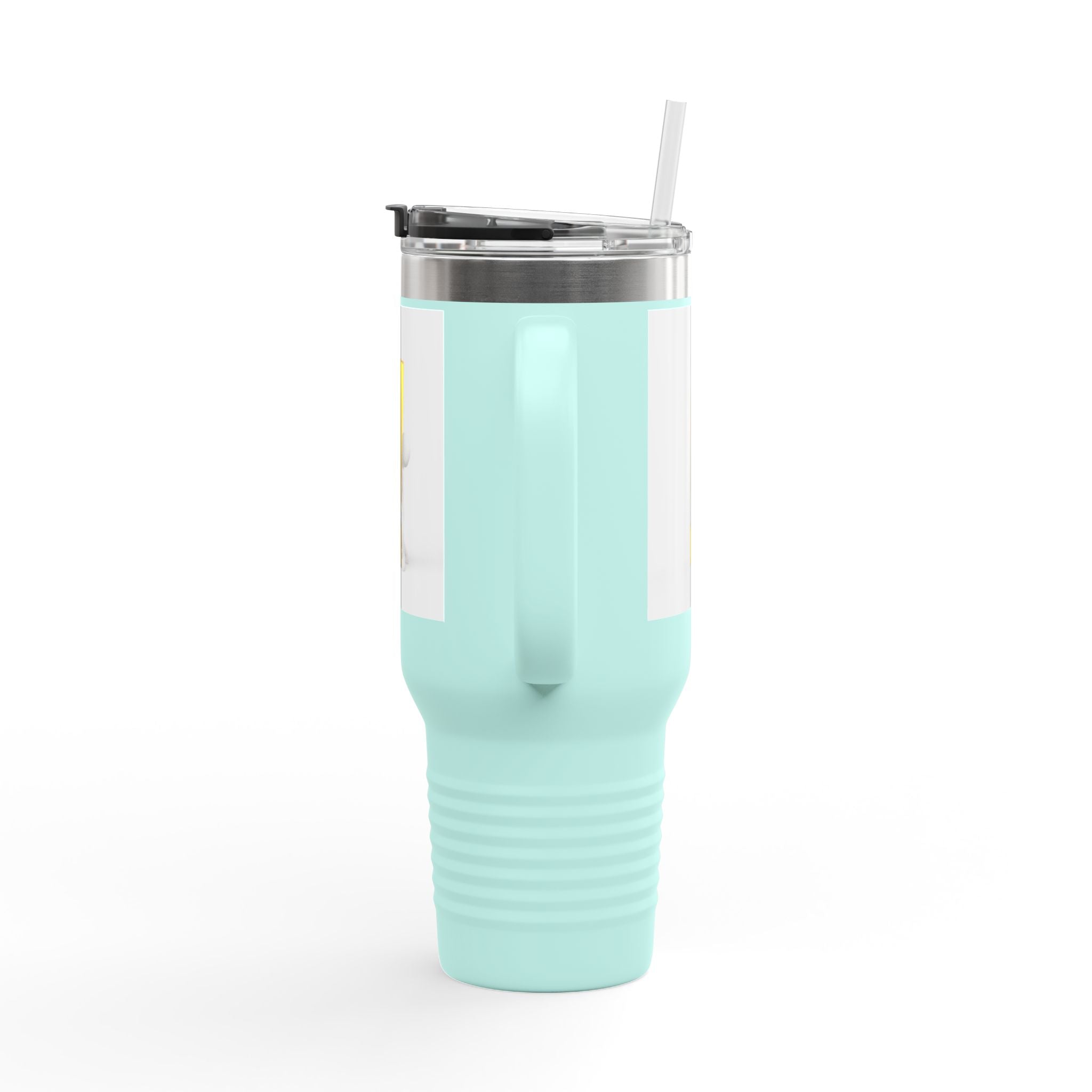 3D Character with Gold Exclamation Mark Travel Mug | 40oz Insulated Tumbler