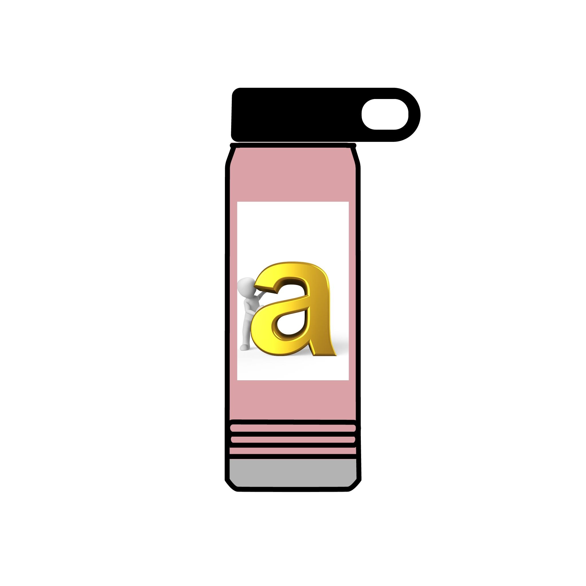 Gold Letter A Monogram Water Bottle | 20oz