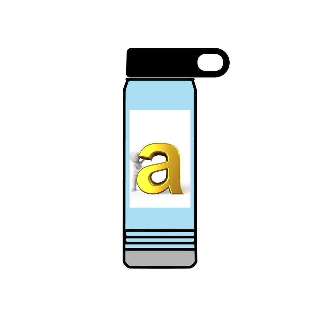 Gold Letter A Monogram Water Bottle | 20oz