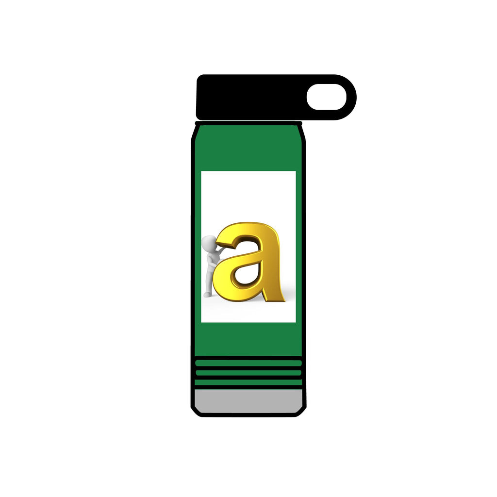 Gold Letter A Monogram Water Bottle | 20oz