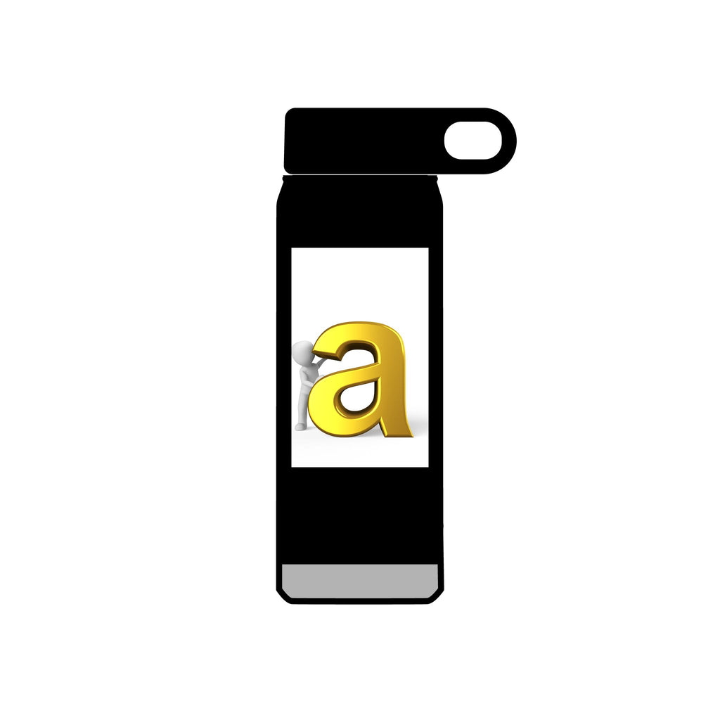 Gold Letter A Monogram Water Bottle | 20oz