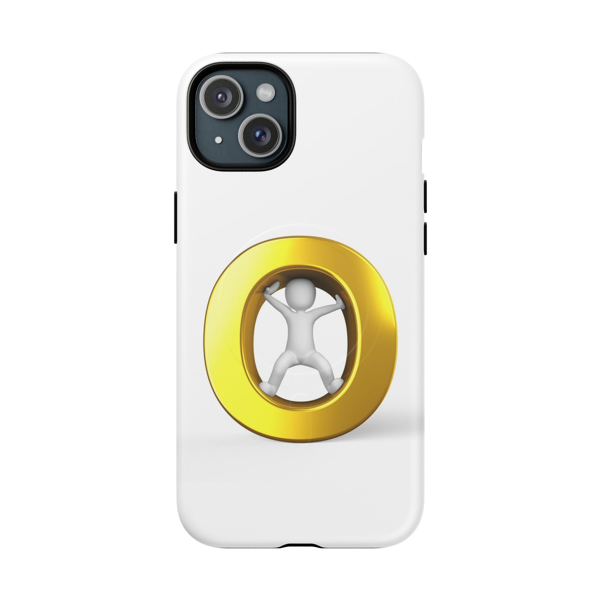 3D Gold Letter O Figure Phone Case | Tough Magnetic Case
