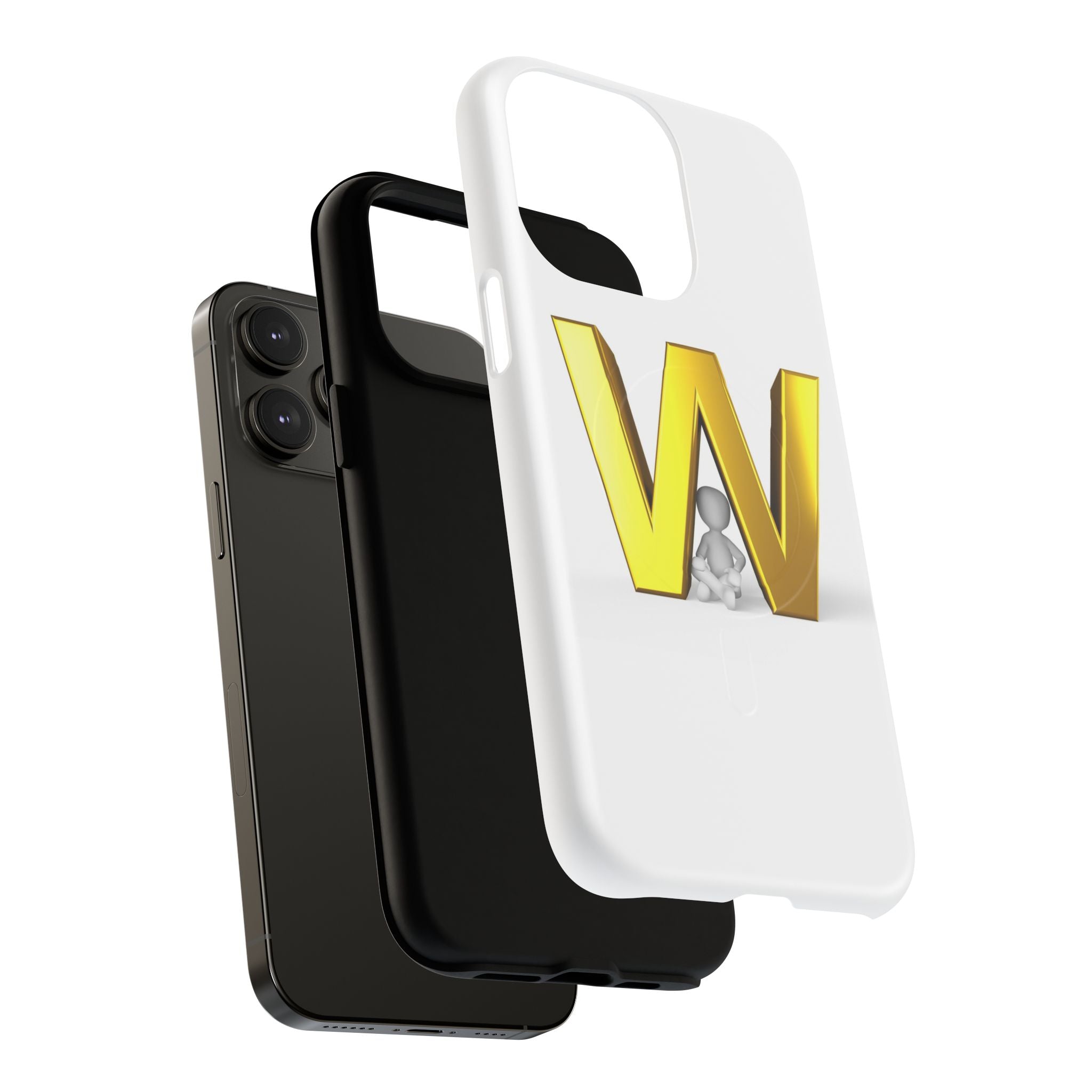 Gold Letter W Monogram Phone Case | Tough Magnetic Case