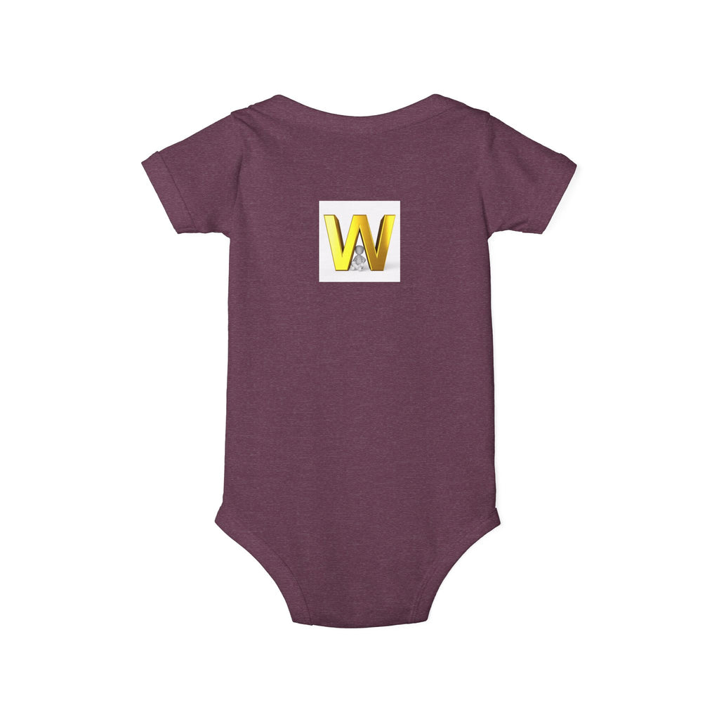 Gold Letter W Monogram Infant One Piece | Baby Bodysuit
