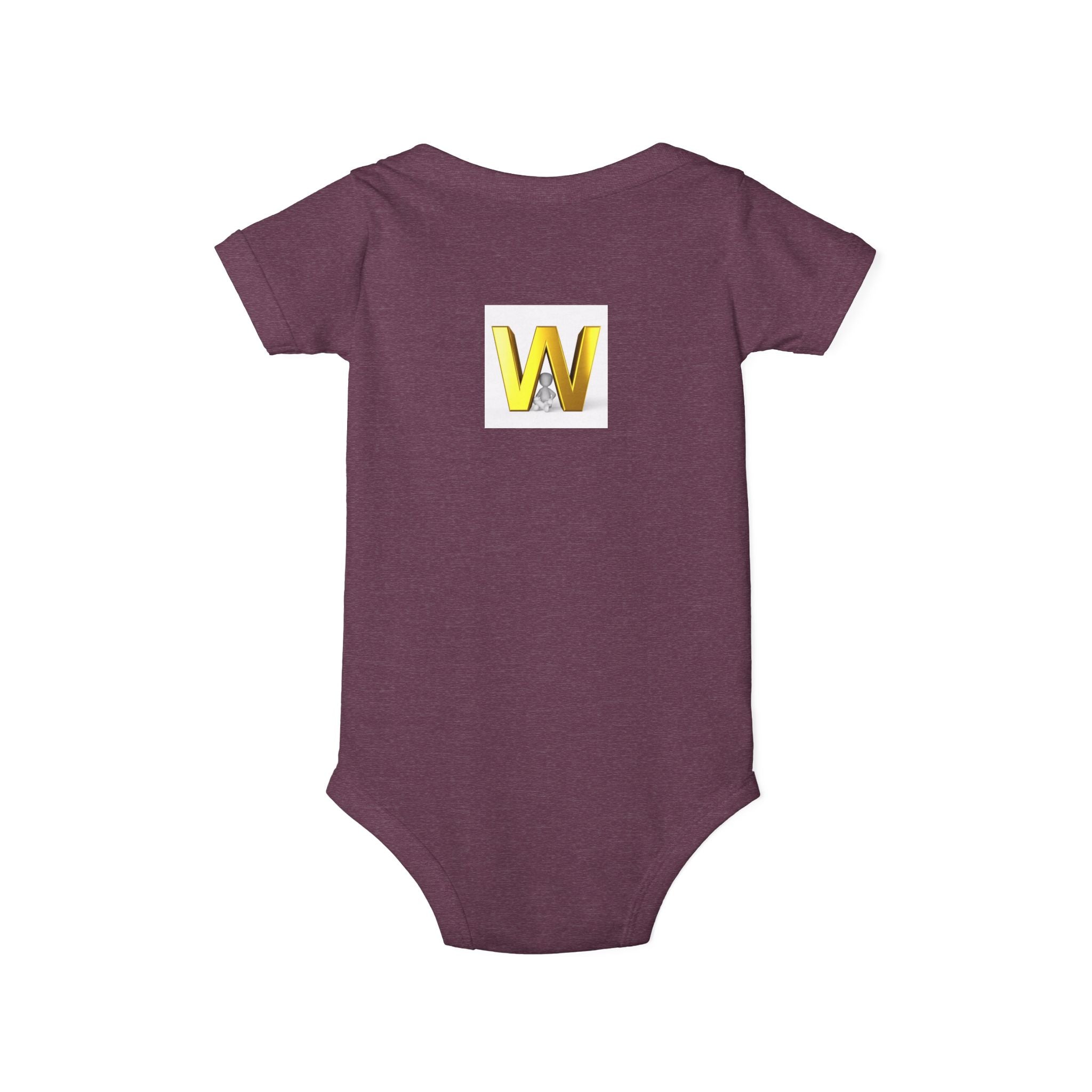 Gold Letter W Monogram Infant One Piece | Baby Bodysuit