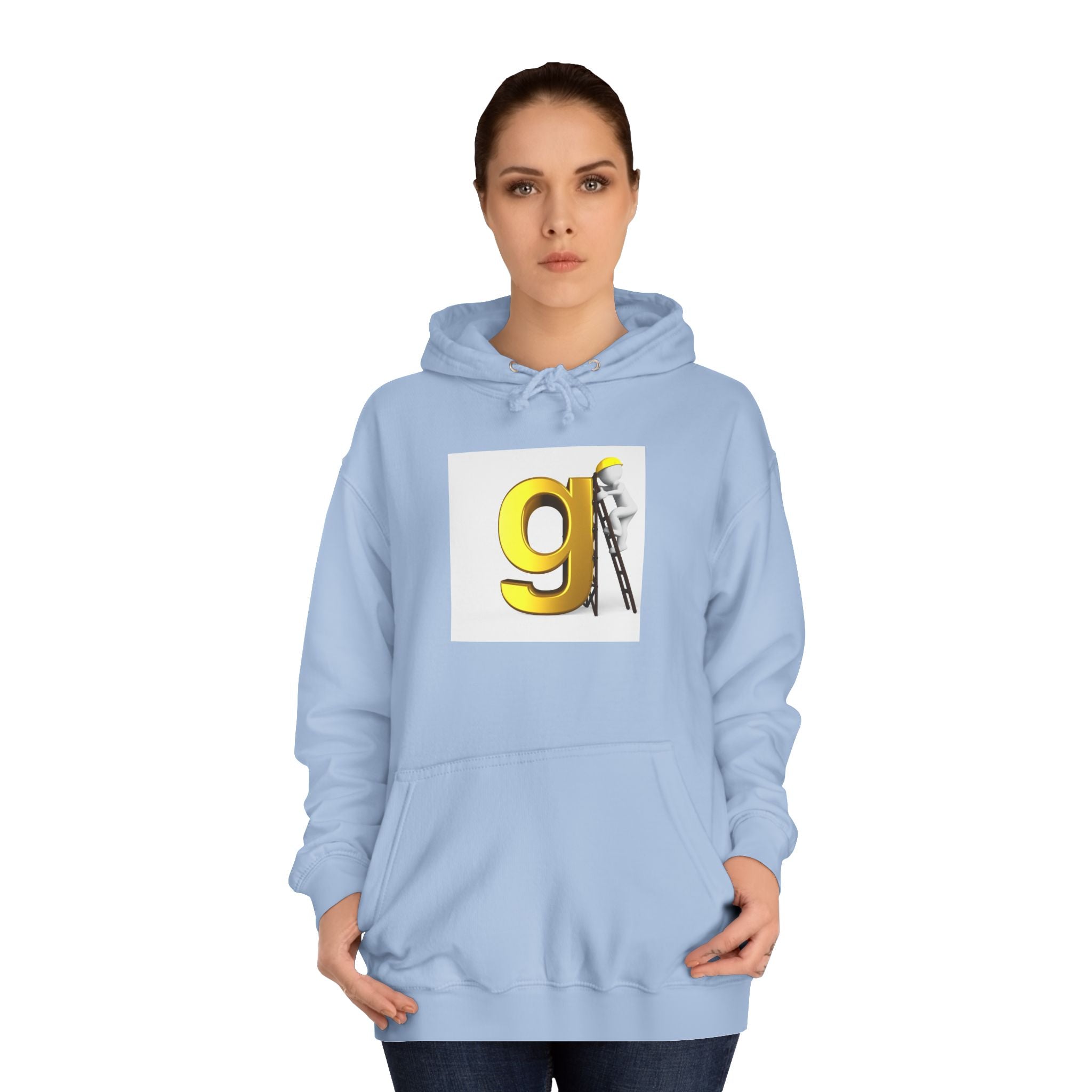 Gold Letter G with Painter Character Hoodie | Initial Monogram