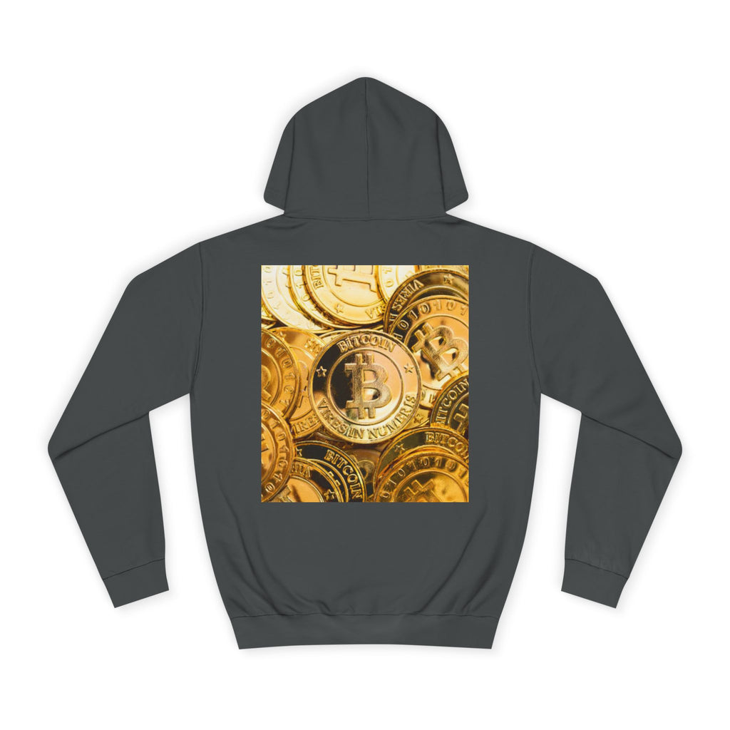 Golden Bitcoin Coins Hoodie | Crypto Cryptocurrency Crypto Art, Digital Currency Apparel