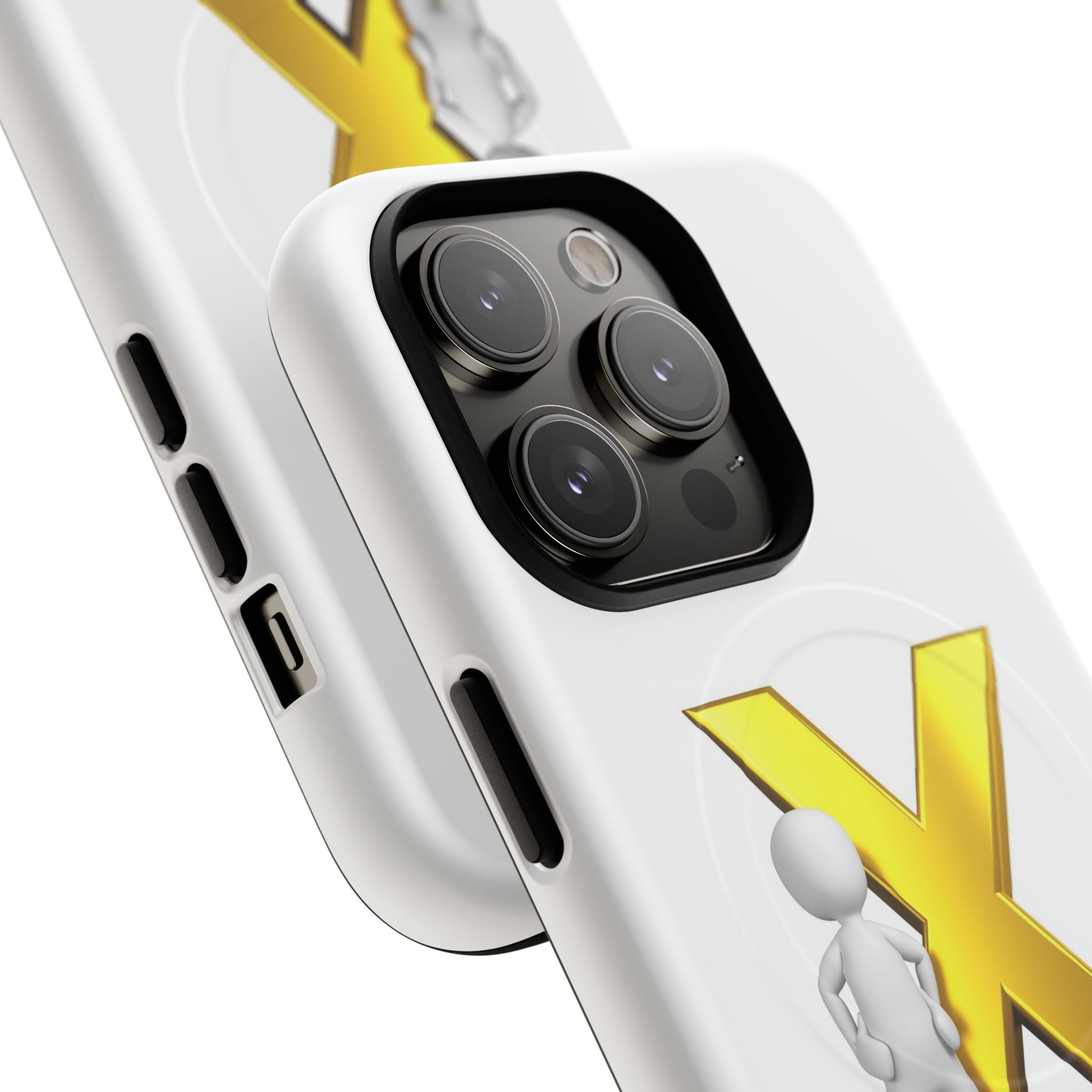 3D Figure with Gold X phone case | Magnetic Tough Case