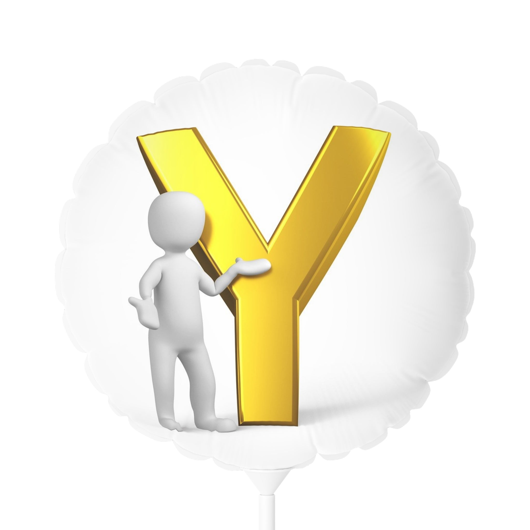 Gold Letter Y Balloon 11" | Round Foil Balloon