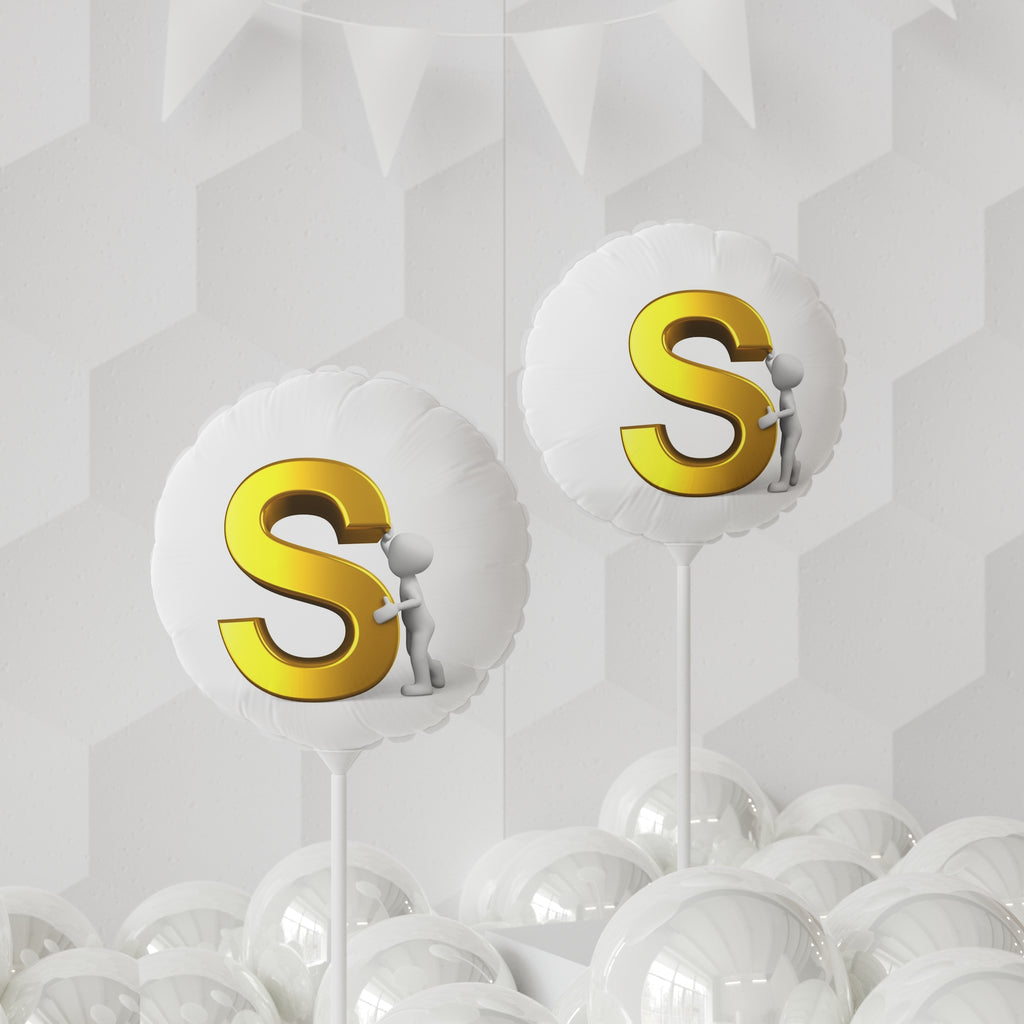 Gold Letter S Foil Balloon 11"