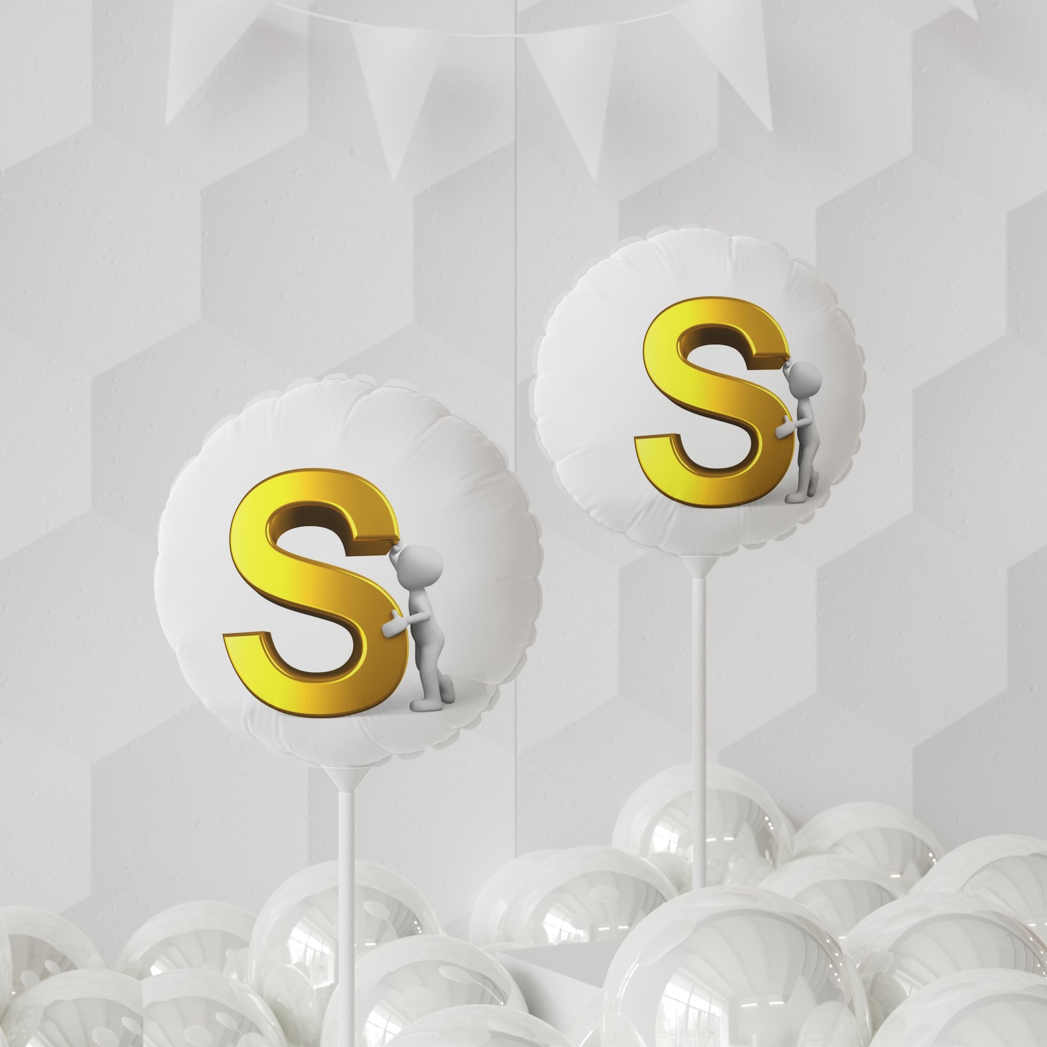 Gold Letter S Foil Balloon 11"