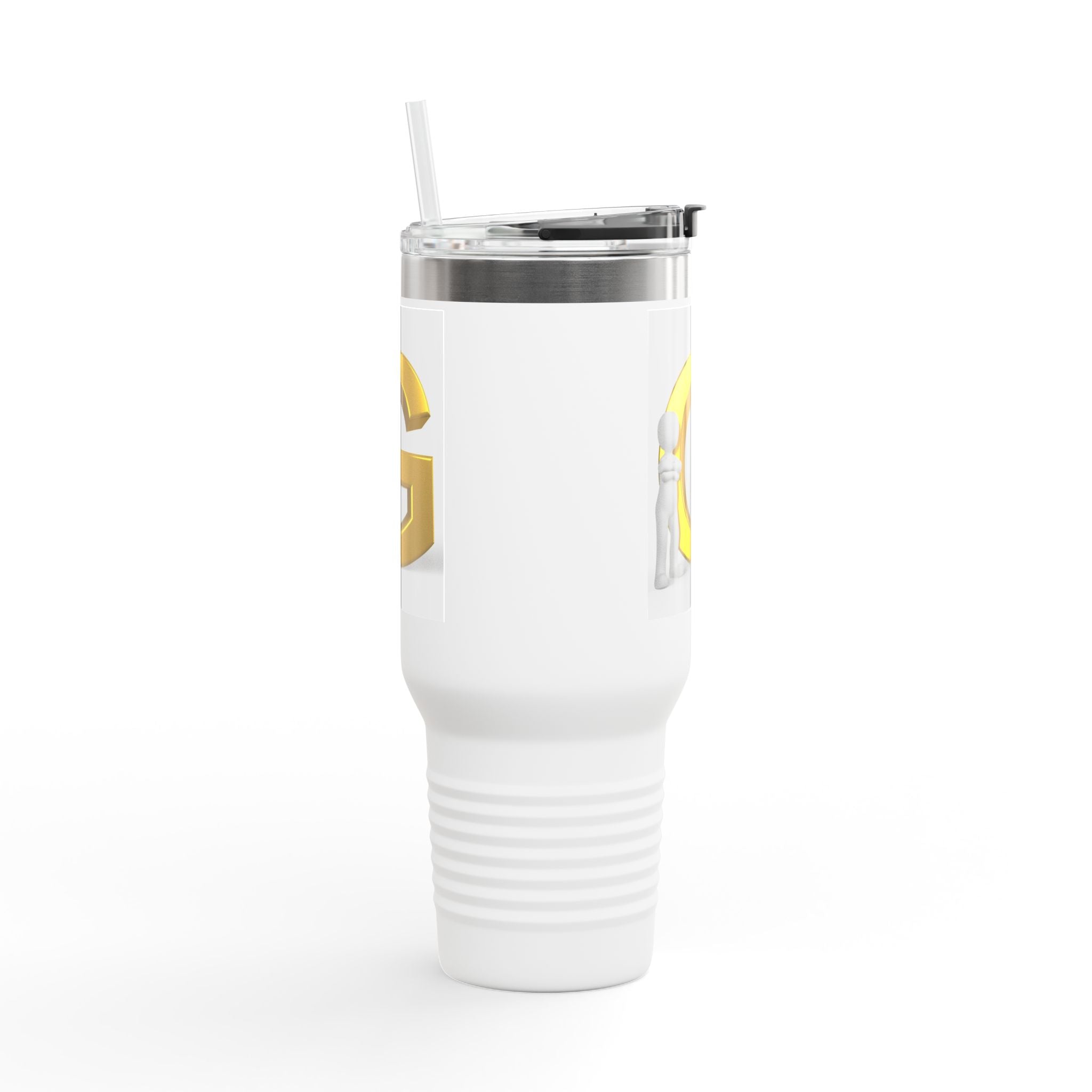 Gobelet de voyage 40oz avec lettre G dorée en 3D | Gobelet isotherme