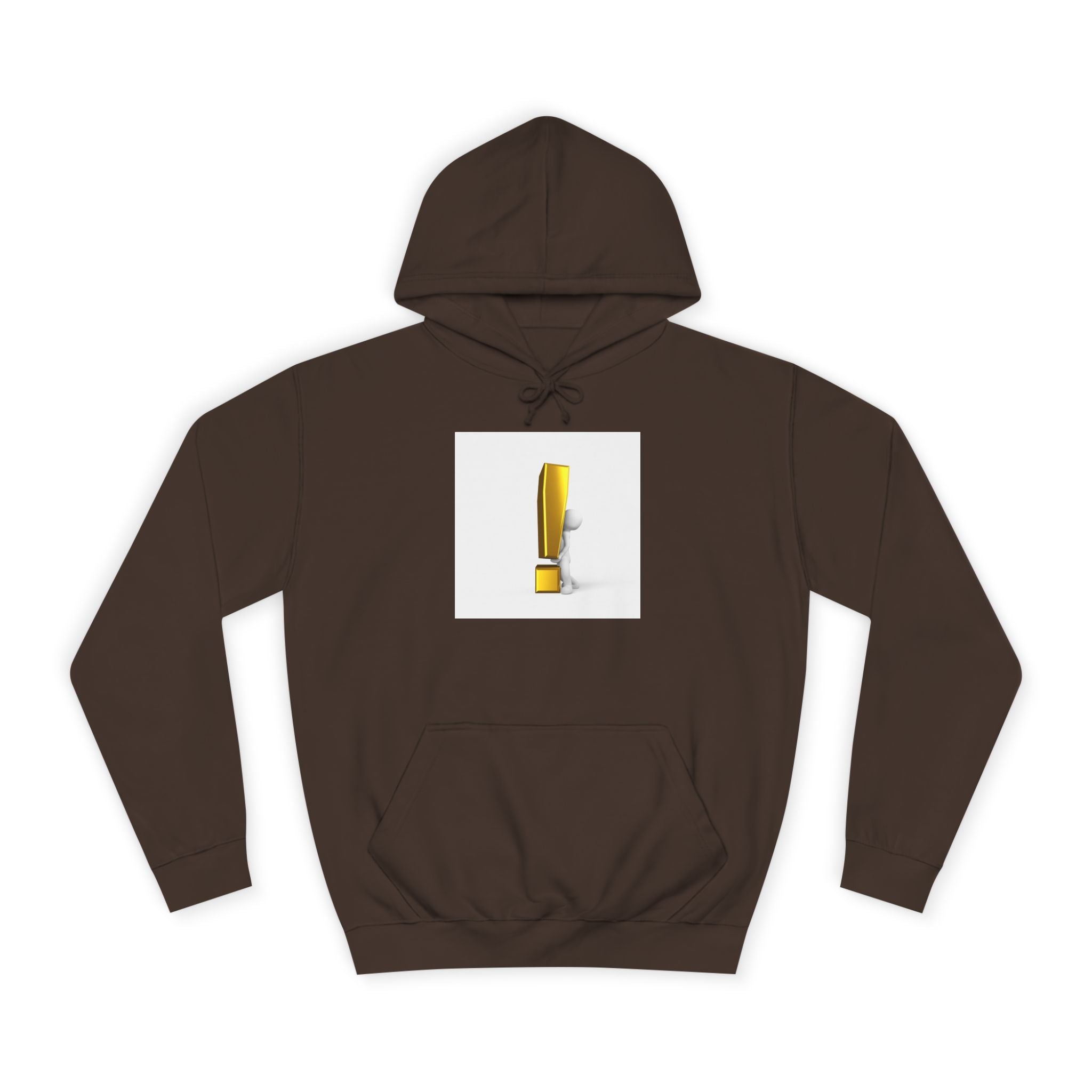 Gold Exclamation Mark Hoodie | Minimal Symbol Sweatshirt