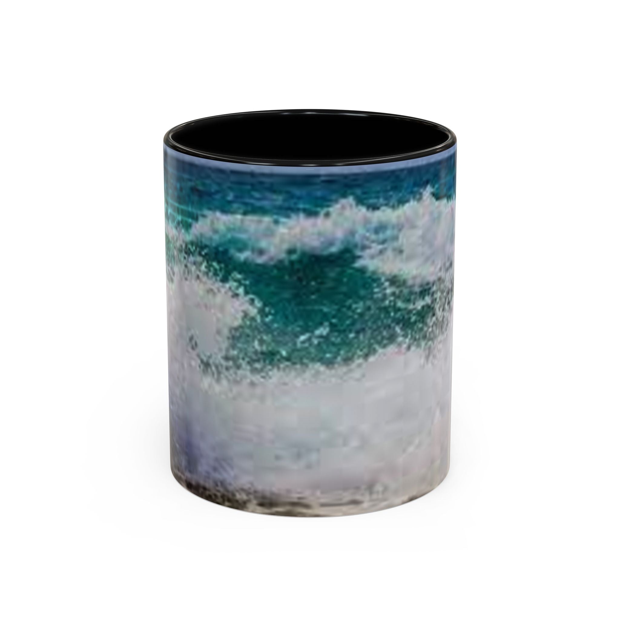 Ocean Wave Accent Coffee Mug | Beach Wave Photo Mug