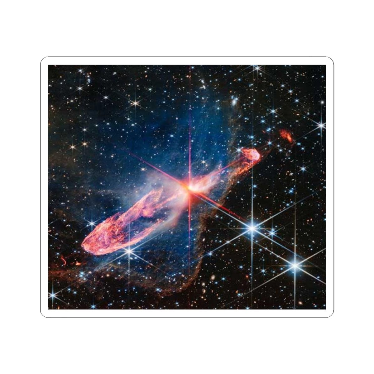 Autocollants de nébuleuse spatiale prédécoupés | Autocollant cosmique galactique pour ordinateur portable