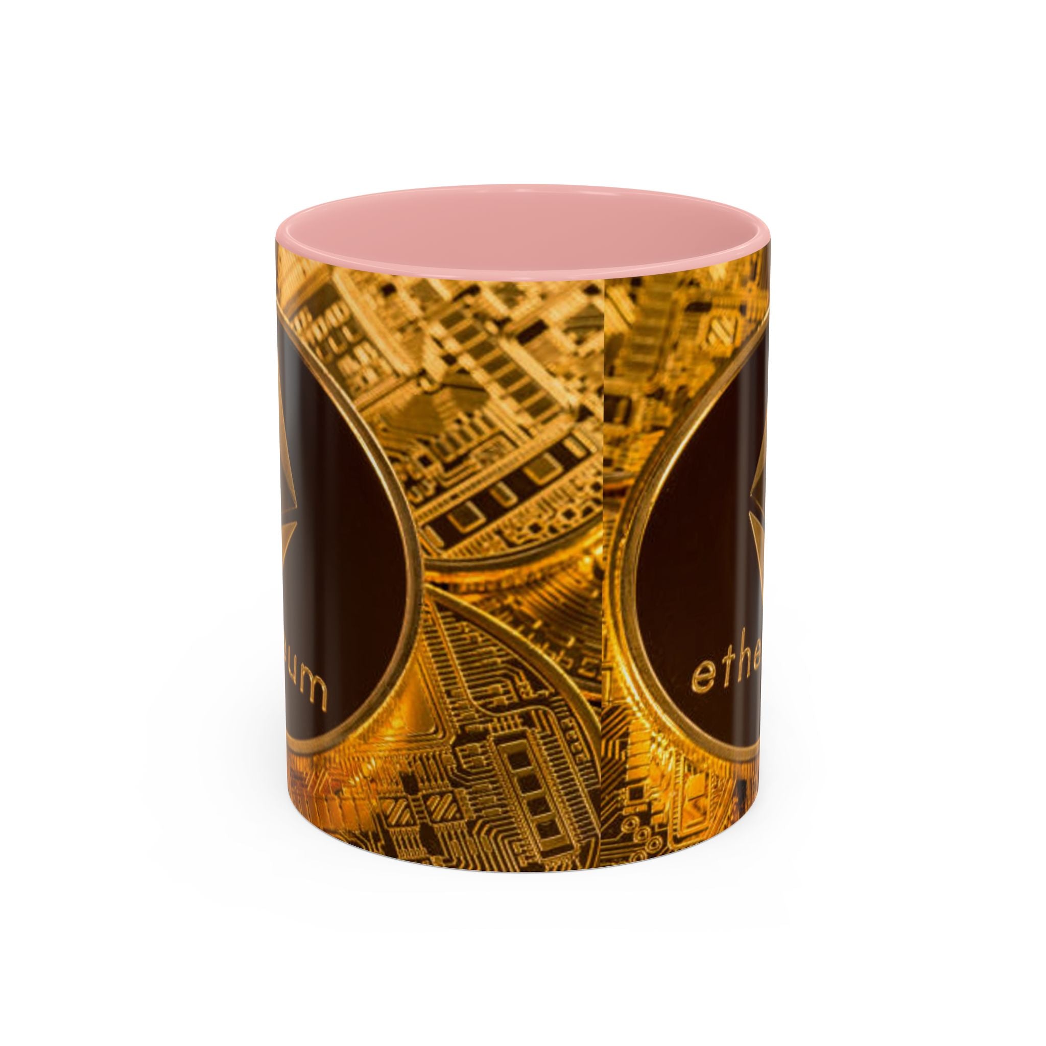 Ethereum Coin Accent Mug | Crypto Logo Coffee Mug