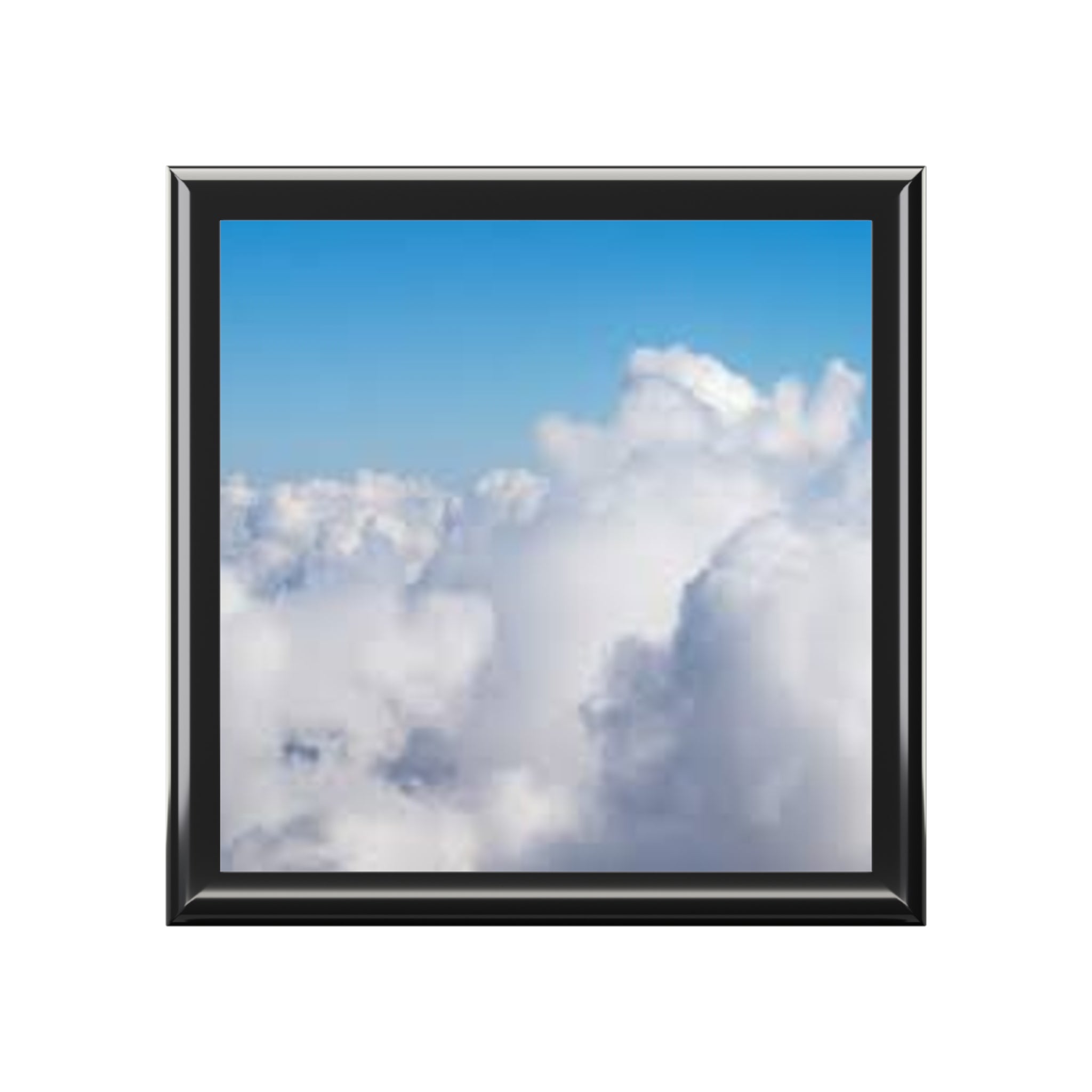 Blue Sky Clouds Jewelry Box | Cloudscape Photo Keepsake Box