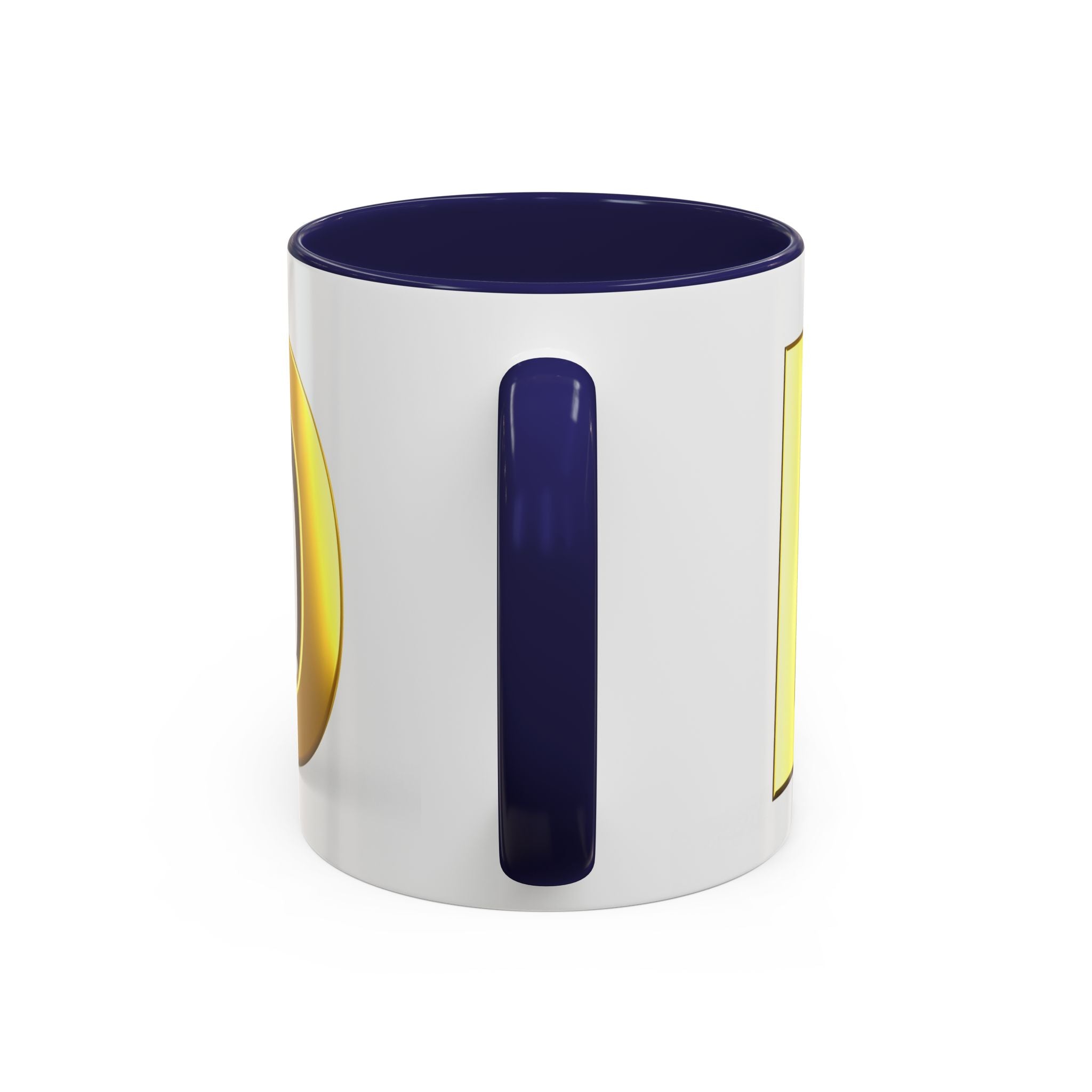 Goldbuchstabe D Monogramm-Tasse | Akzent-Kaffeetasse