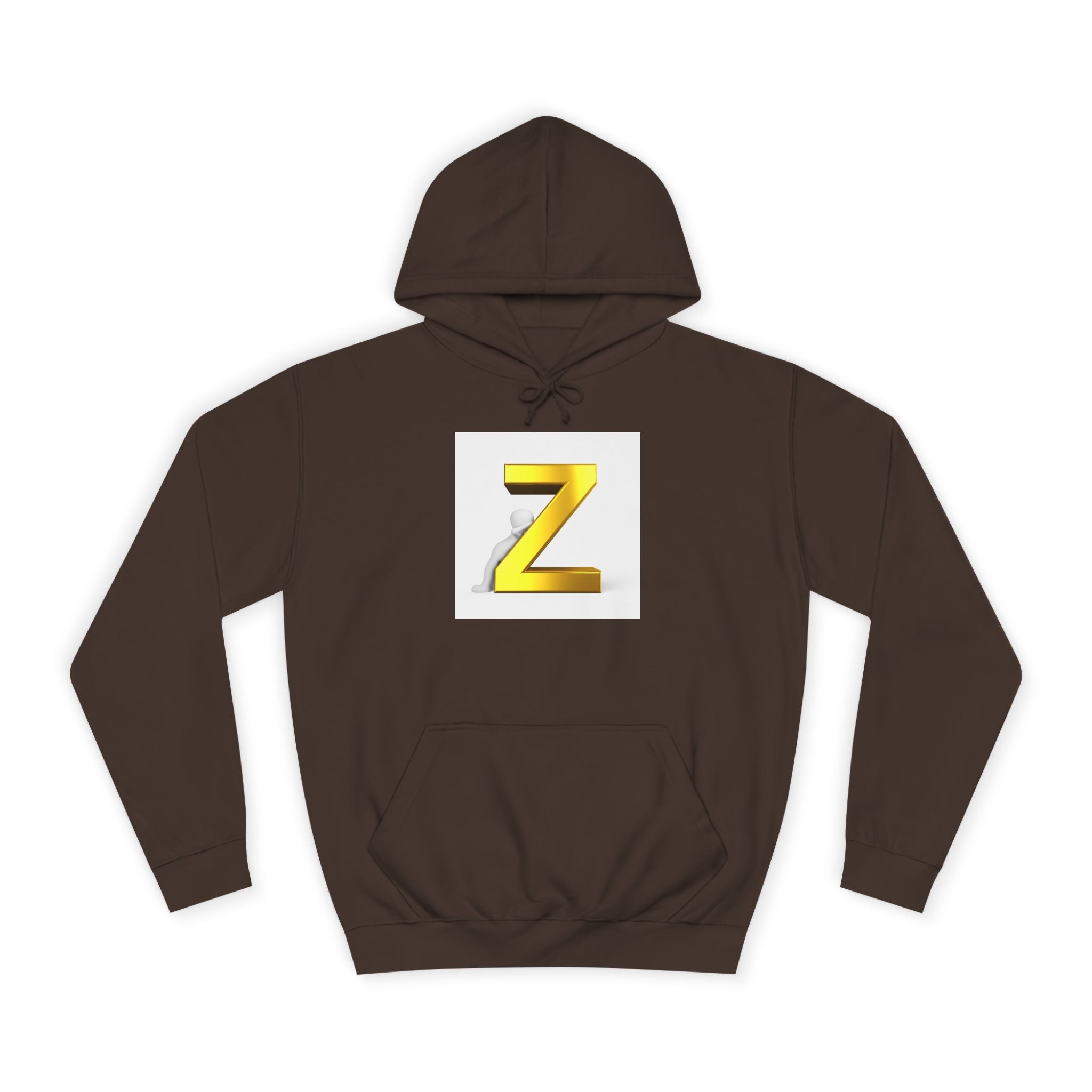 Sweat à capuche lettre Z dorée 3D | Monogramme initial
