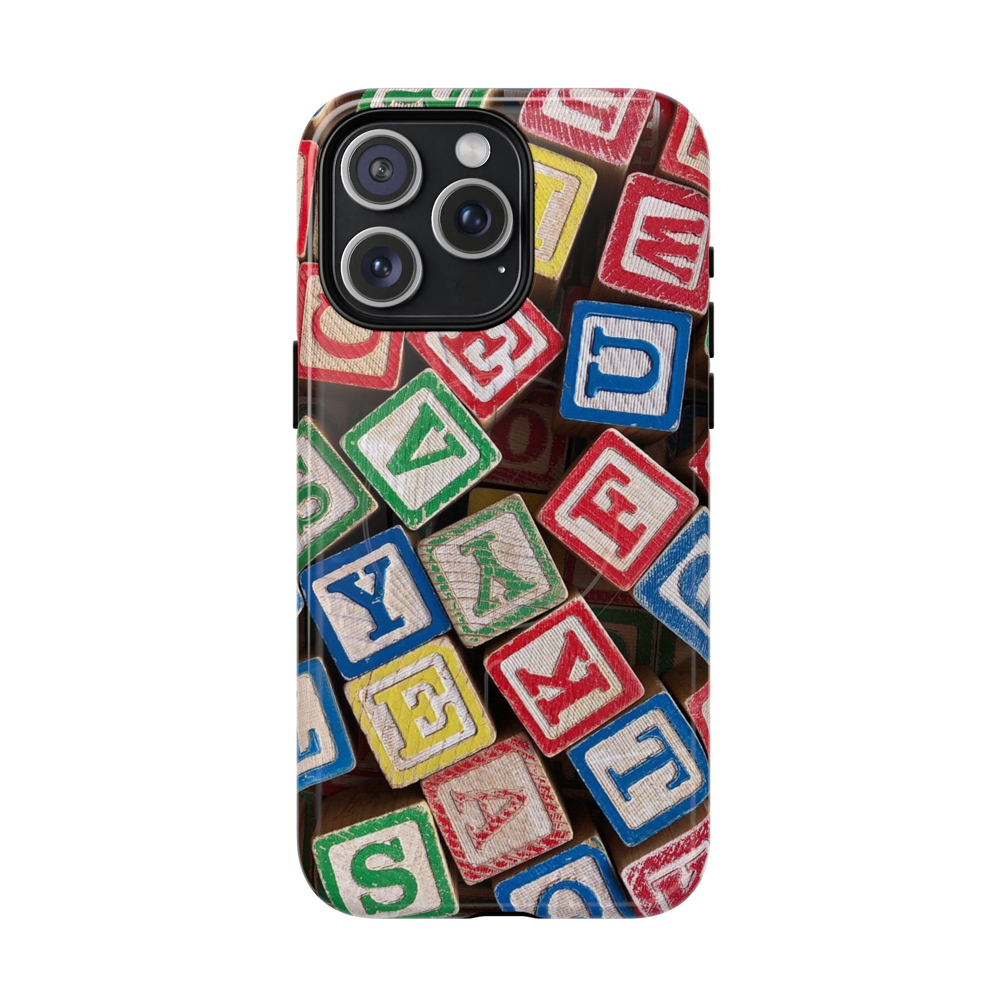 Vintage Alphabet Blocks Phone Case | Tough Magnetic Case