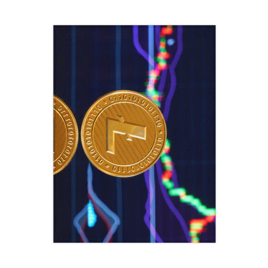 Litecoin Crypto Coin pattern Toddler Blanket | Cryptocurrency chart design