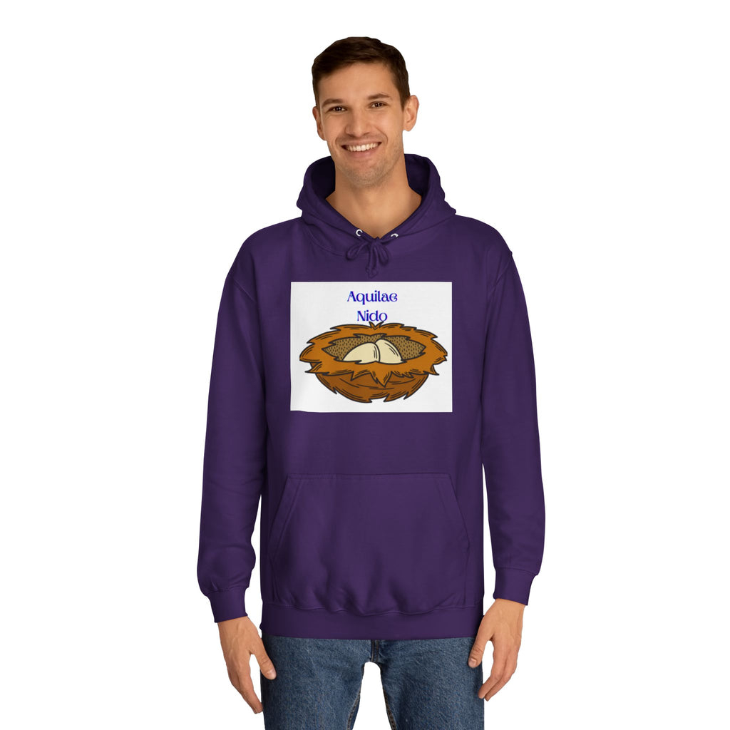 Aquilae Nido Nest Illustration Hoodie | College Crest Style