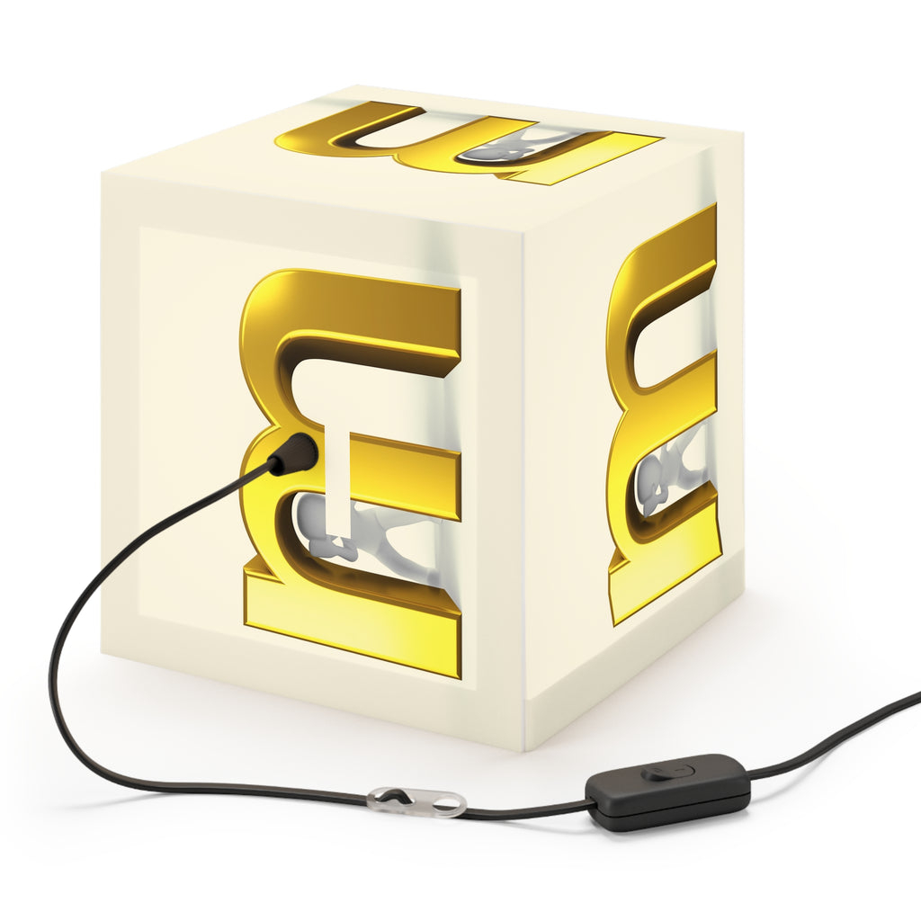 Gold Letter M Light Cube Lamp | Monogram Night Light, Modern Alphabet Decor