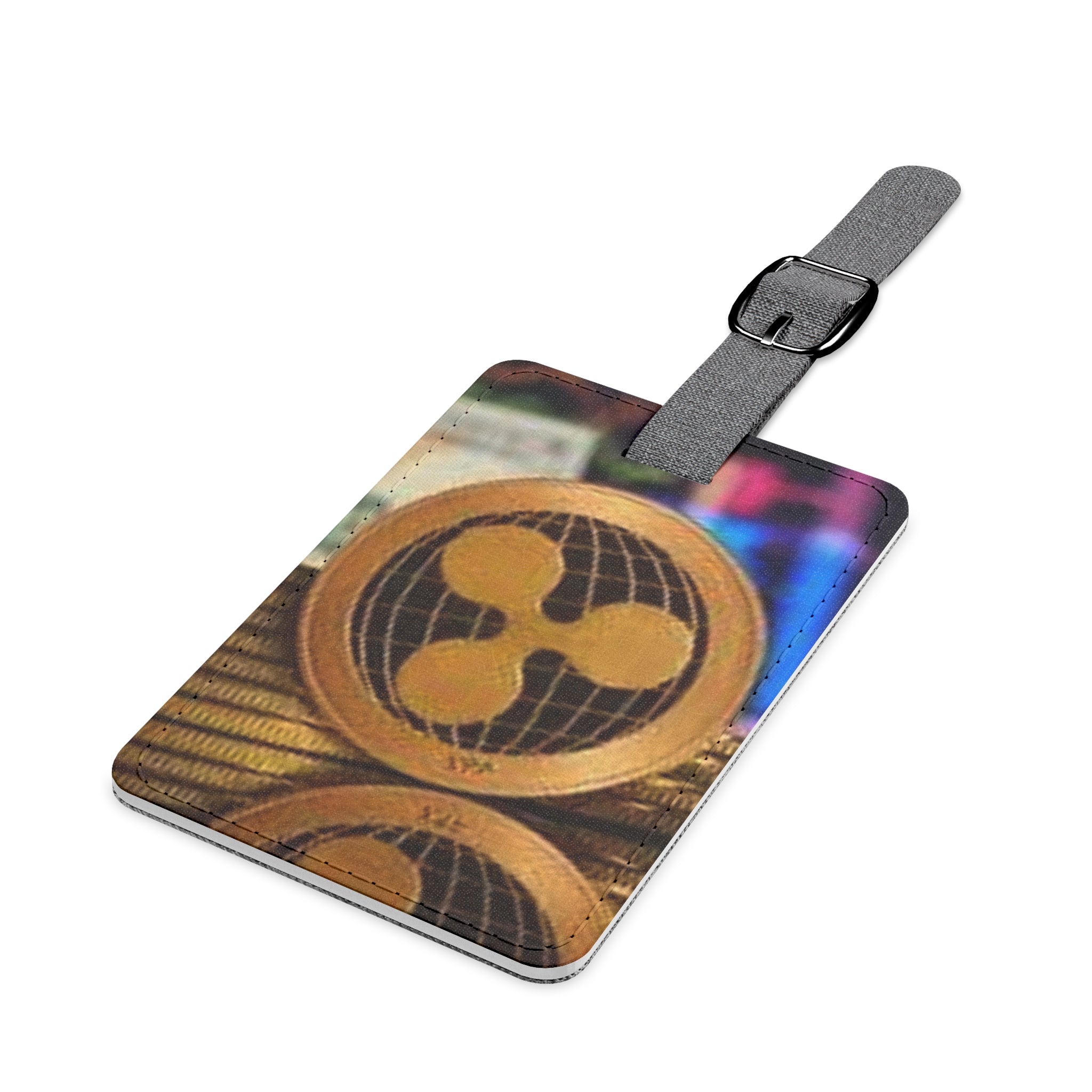 Ripple Coin Logo Luggage Tag | Crypto Ripple XRP Design