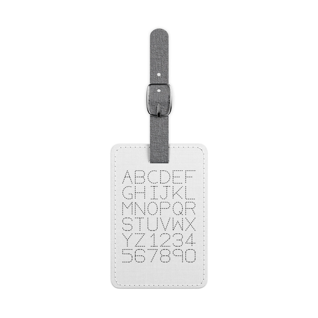 Monogram Alphabet Numbers Luggage Tag | Saffiano Polyester Rectangle