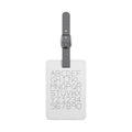 Monogram Alphabet Numbers Luggage Tag | Saffiano Polyester Rectangle